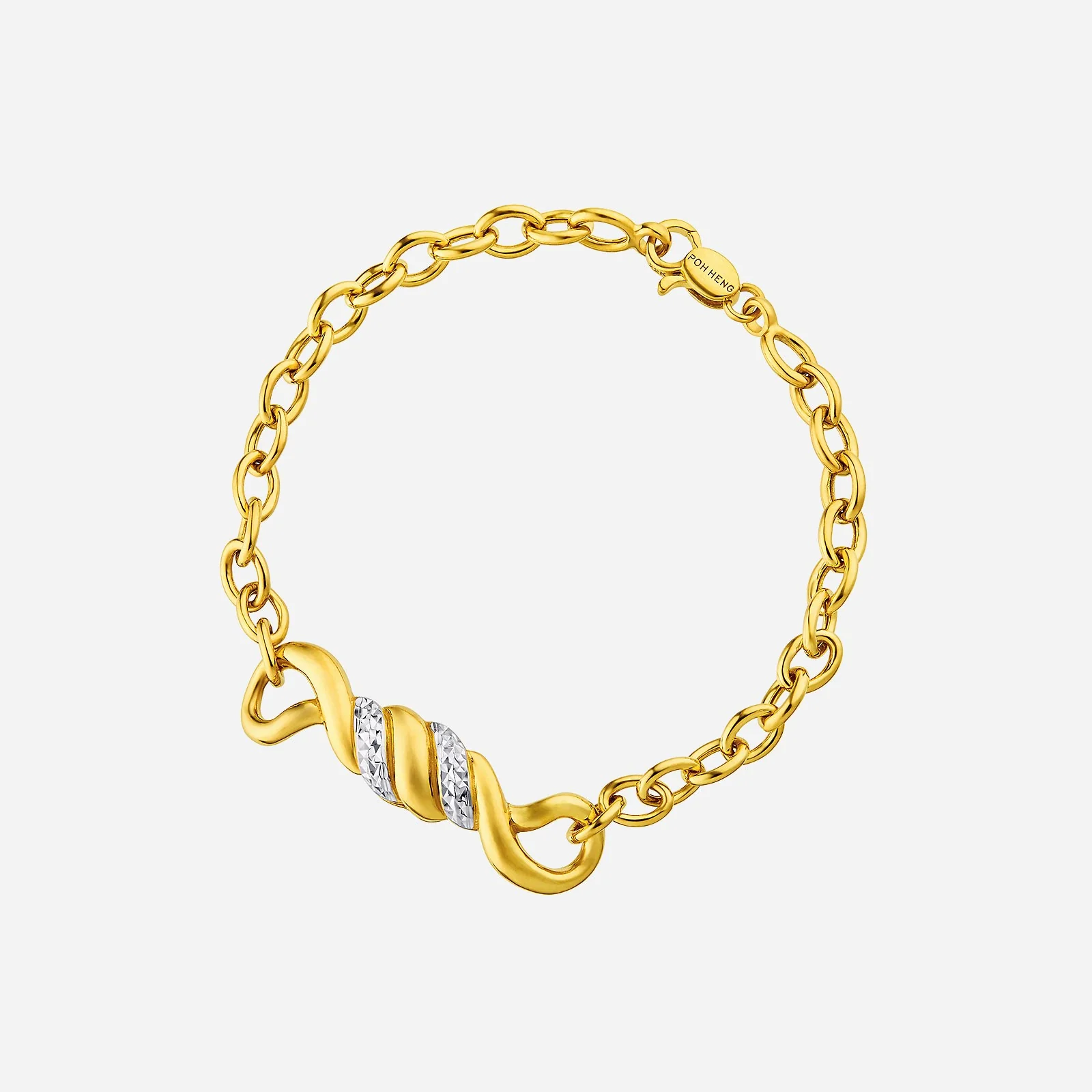 Infinite Love Bracelet in Yellow White Gold	 (E22KGROUP143V0537A)