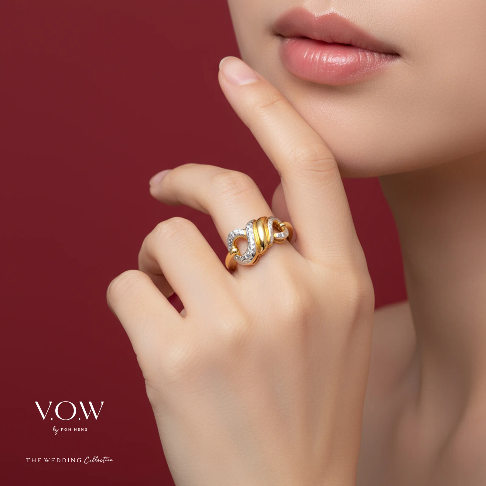 Infinite Love Ring in Yellow White Gold	 (A22KGROUP143V0882A) - Image 2