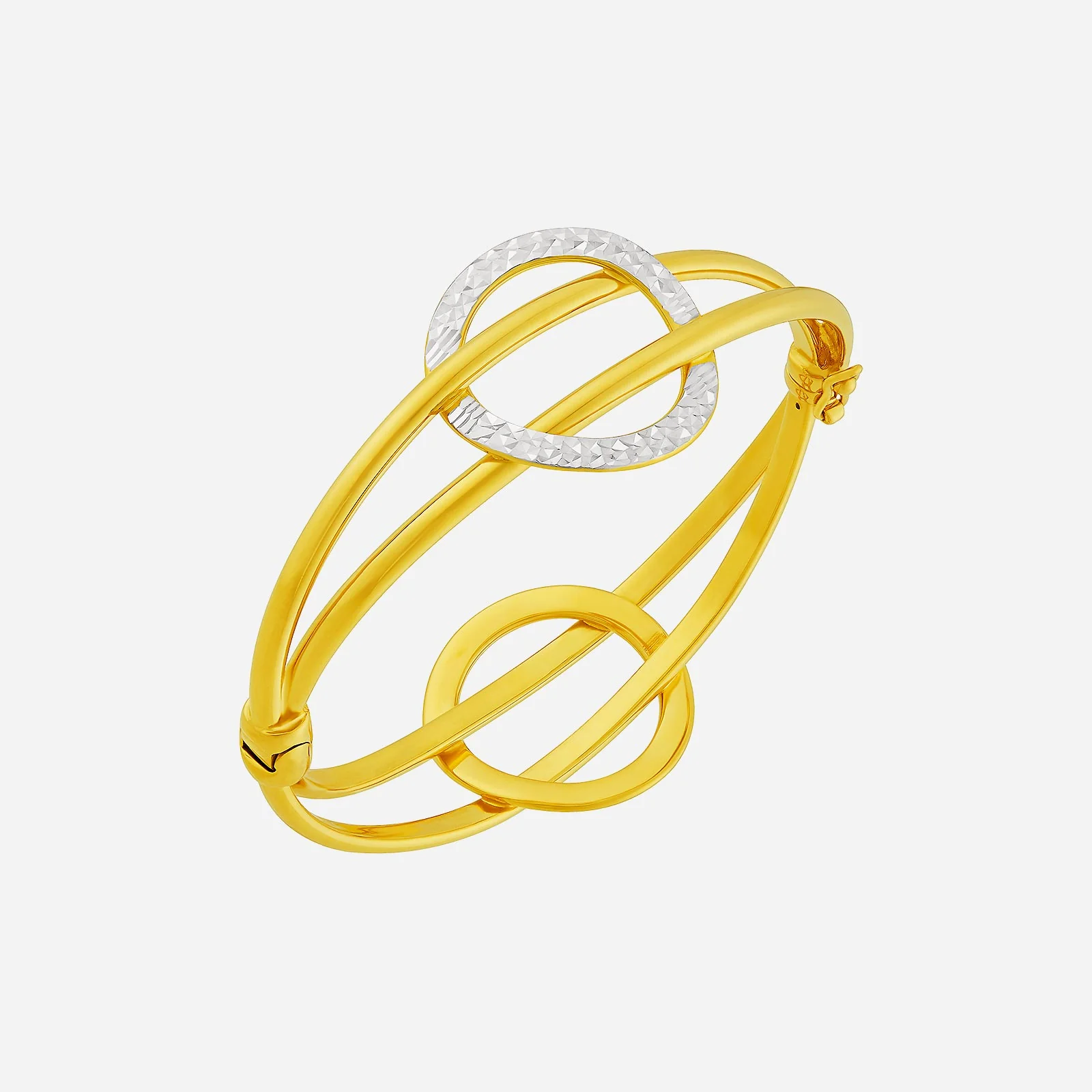 Infinity Bangle in Yellow White Gold (D22KSTYLE0382A)