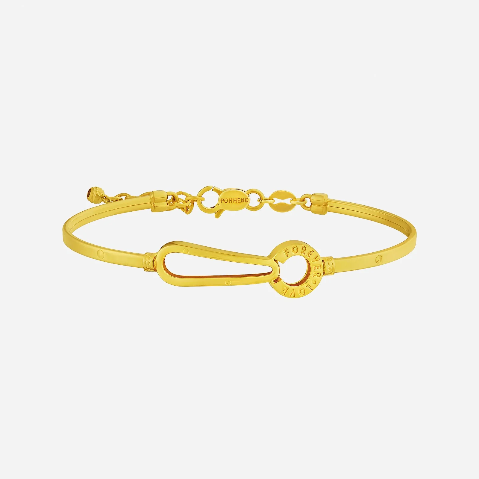 Infinity Curve Bangle in Yellow Gold (D22KSTYLE0371A)