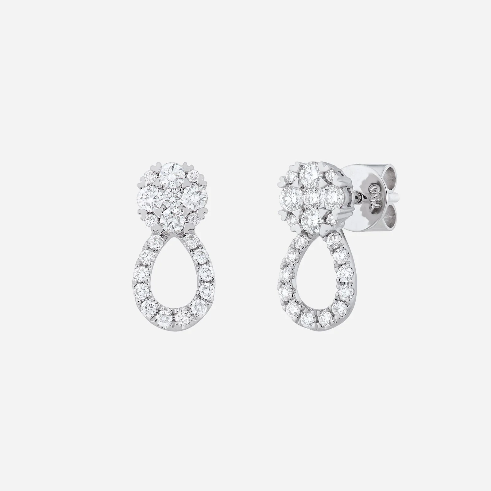 Infinity Diamond Earrings in White Gold (HDIAGROUP116V1312A)