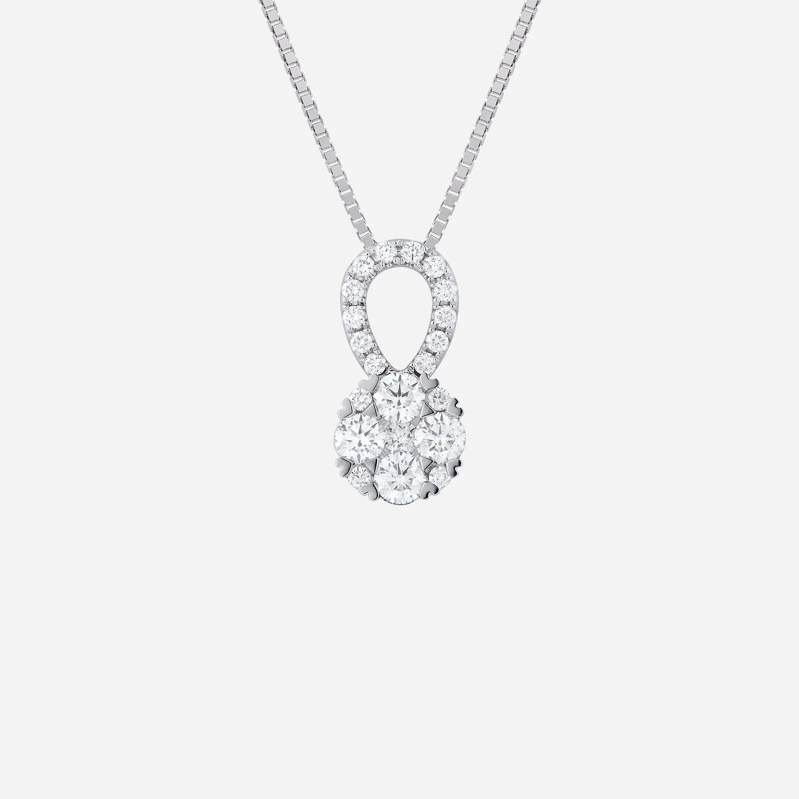 Infinity Diamond Pendant in White Gold (GDIAGROUP116V1469A)