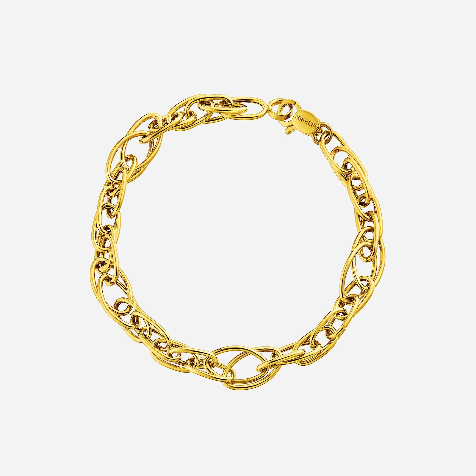 Interlock Chain Bracelet in Yellow Gold (E22KSTYLE0504A)