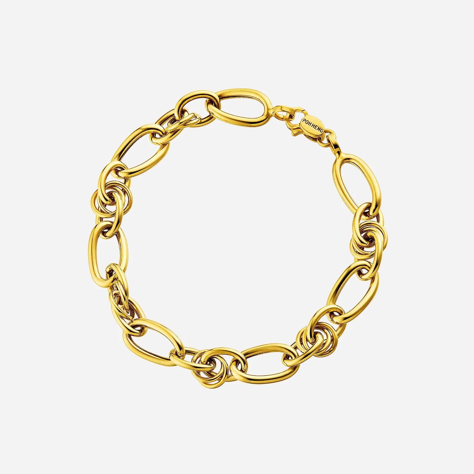 Interlock Chain Bracelet in Yellow Gold (E22KSTYLE0508A)