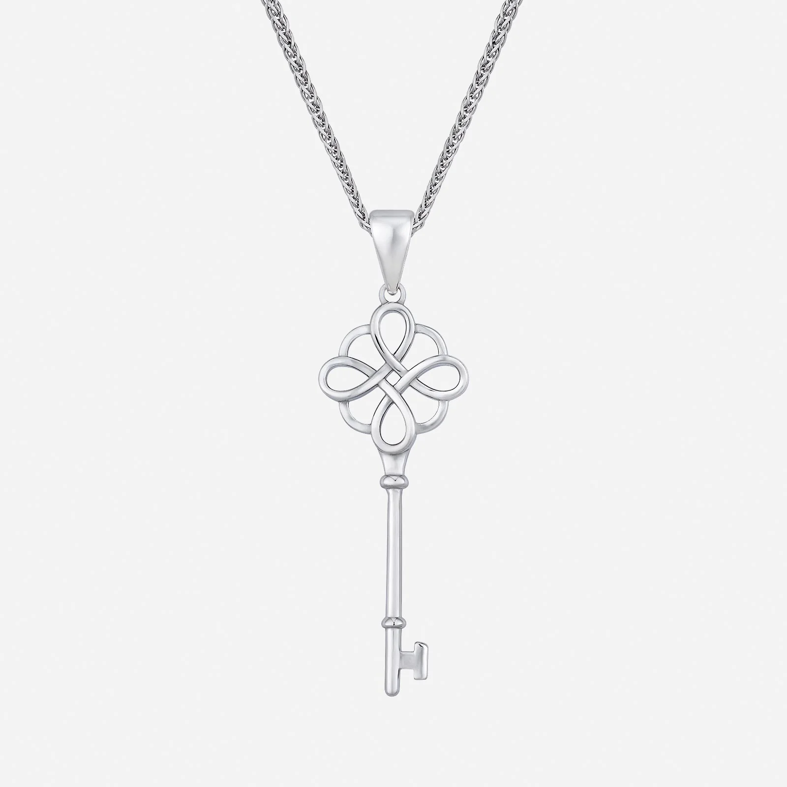 Key Pendant in White Gold (G750KEYL1518A)