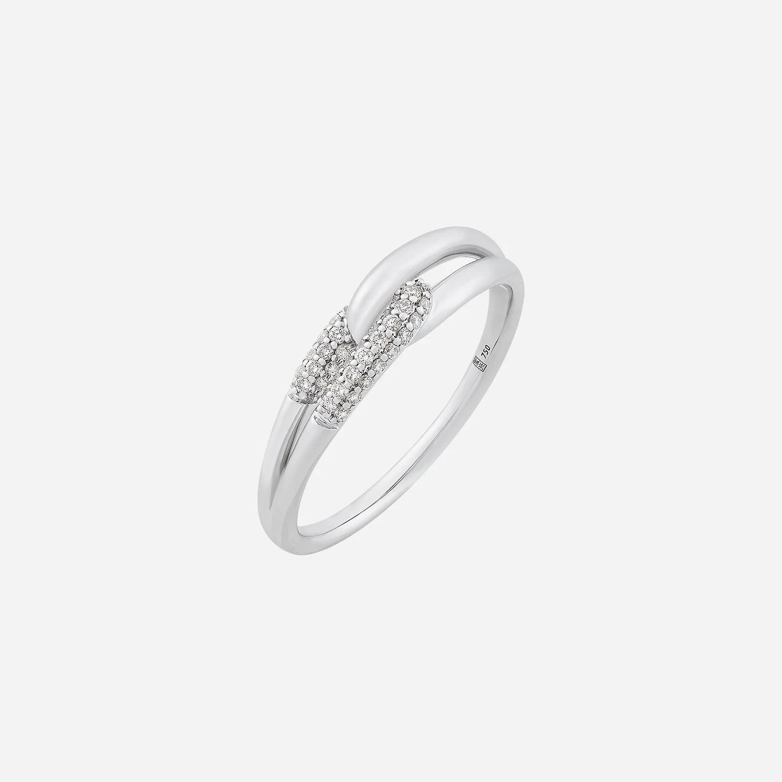Knot of Romance Diamond Ring in White Gold (ADIASTYLE1086A)