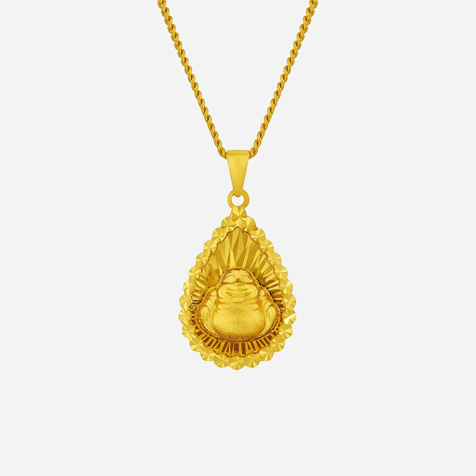 Laughing Buddha Pendant in Yellow Gold (G999STYLE1619A)