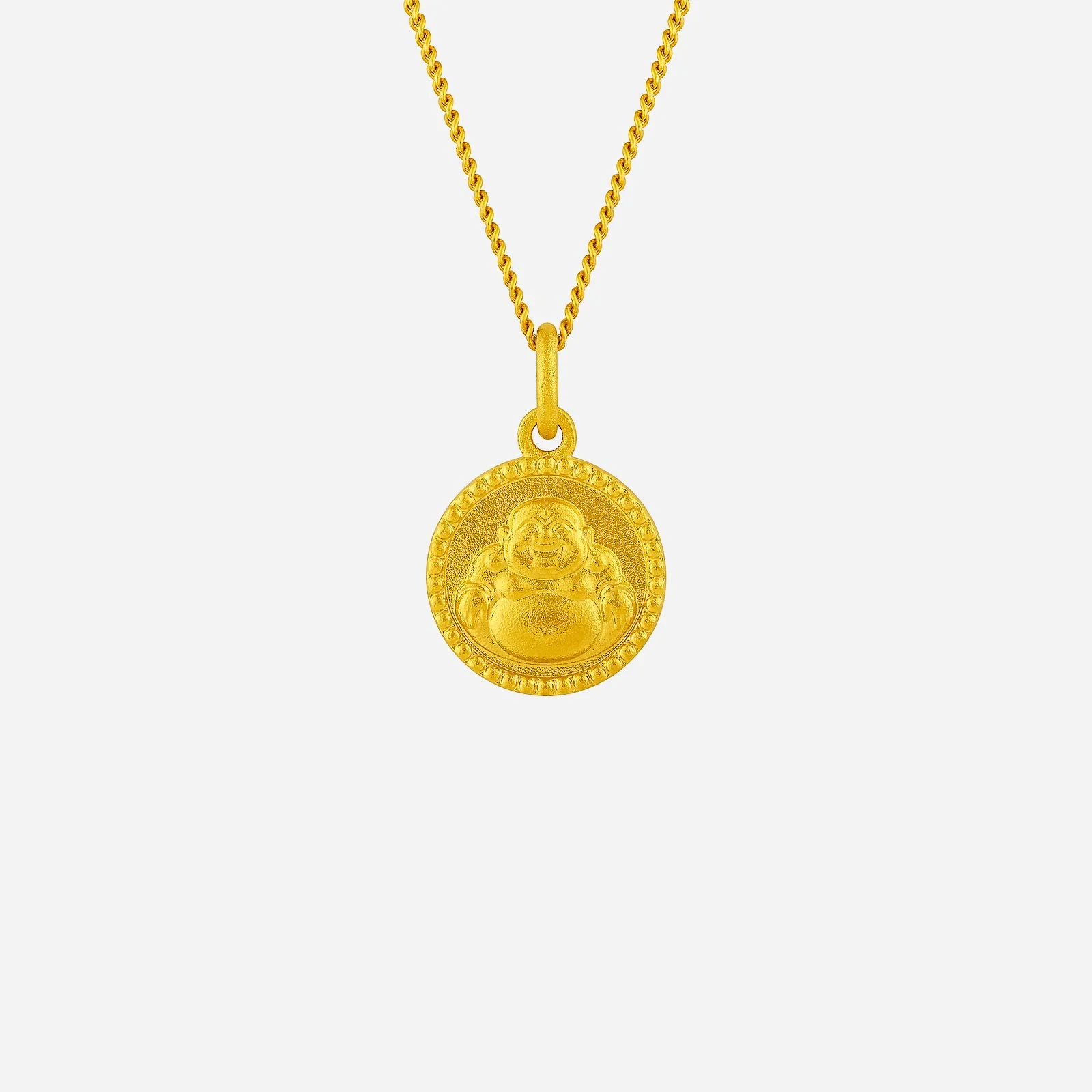 Laughing Buddha Pendant in Yellow Gold (G999STYLE1895A)