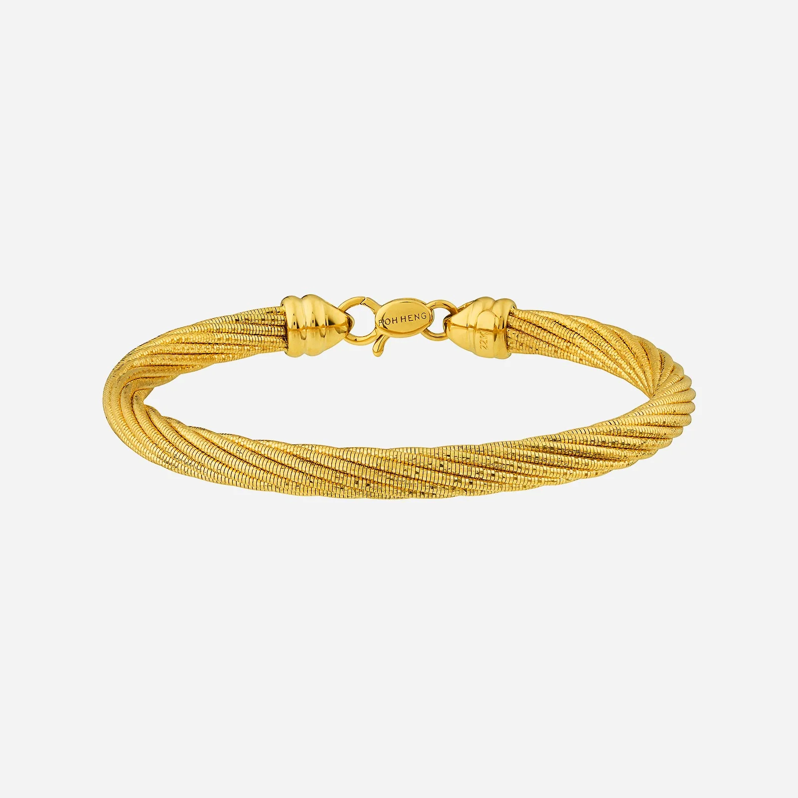 Laura Braided Bangle in Yellow Gold (D22KSTYLE0221A)