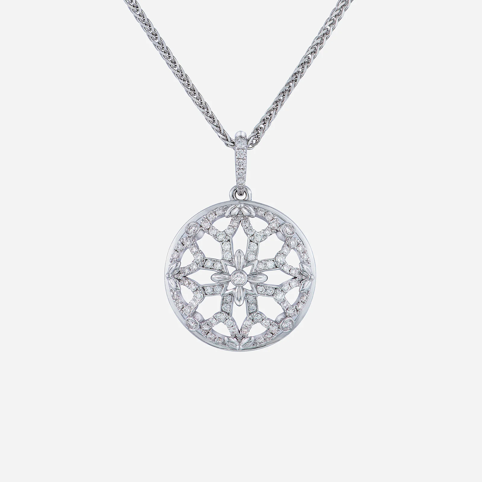 Legacy Peony Diamond Pendant in White Gold	 (GDIALEGACY2081A)