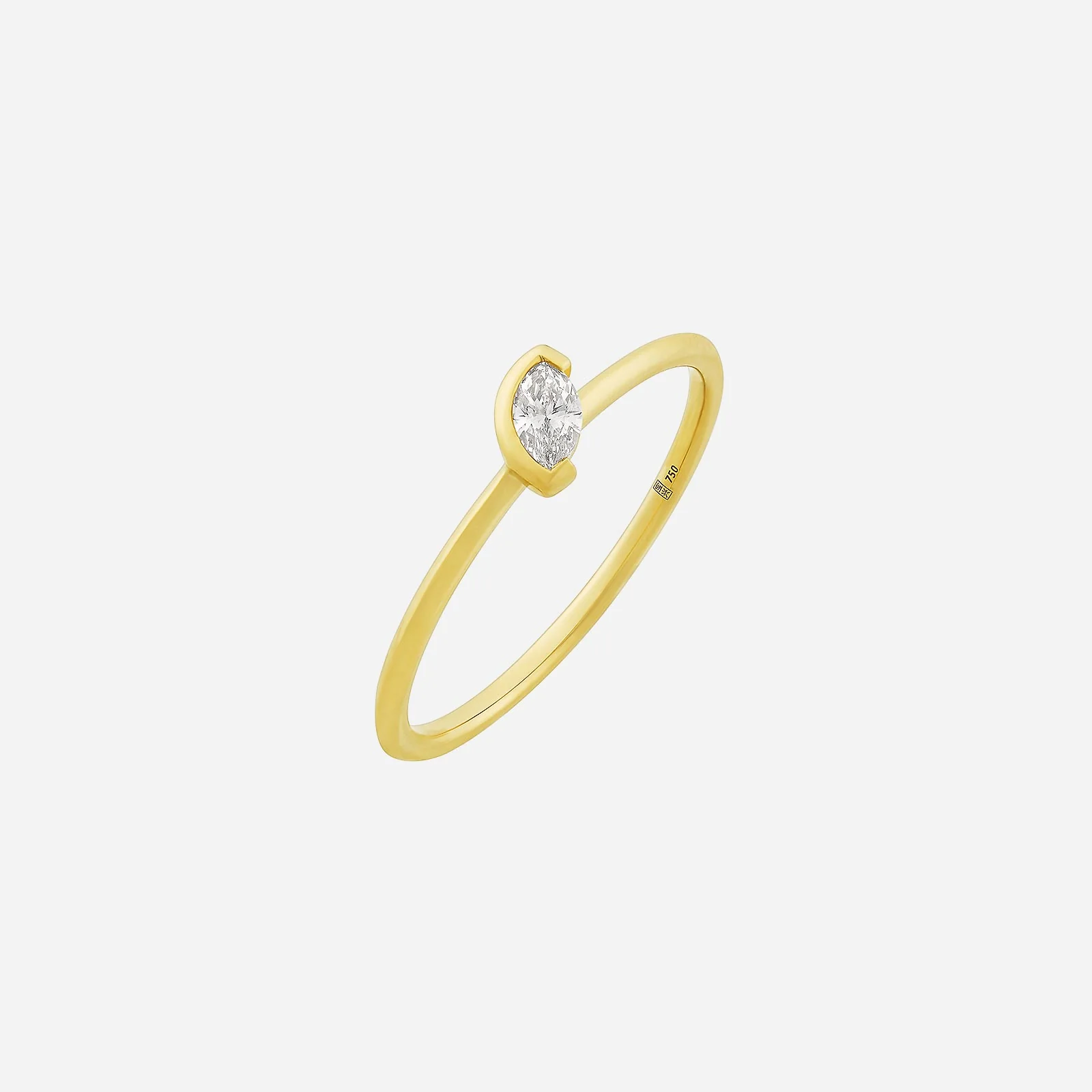 Light Embrace Marquise Diamond Ring in Yellow Gold	 (ADIAGROUP247V1079A)
