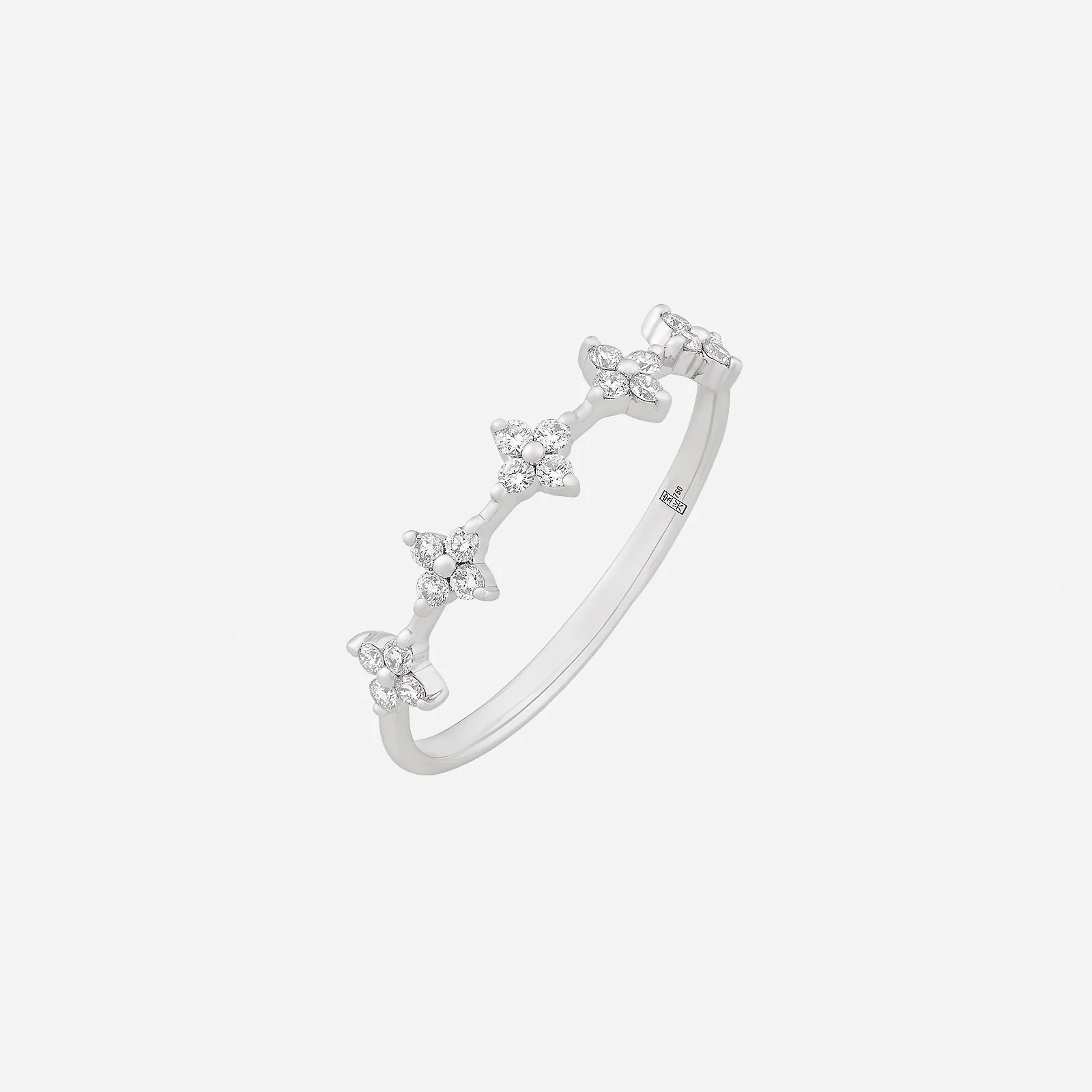 Lilac Diamond Ring in White Gold (ADIAFREESTYLE0962A)