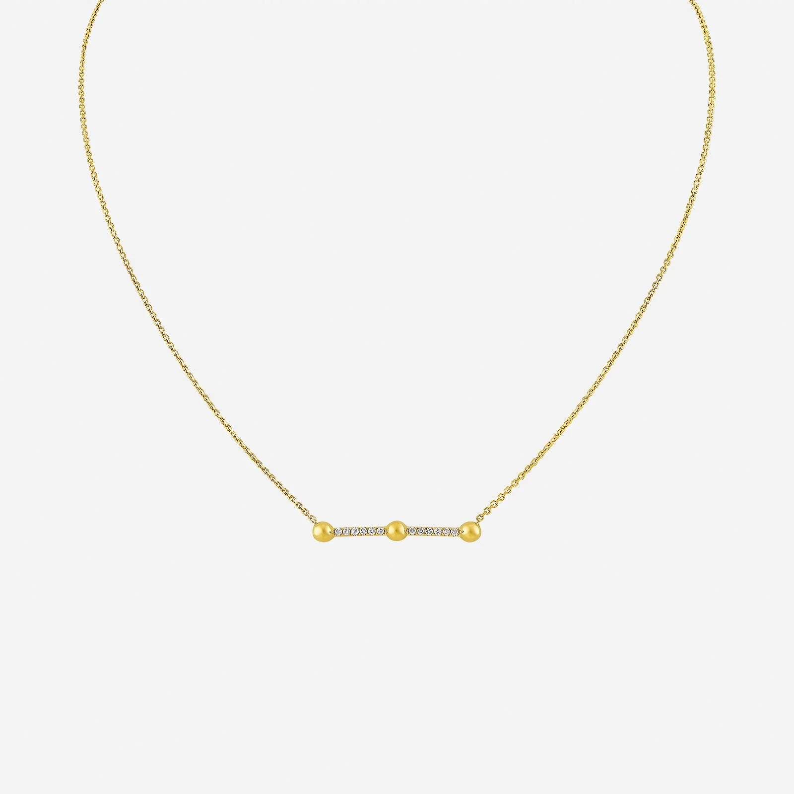 Line of Light Diamond Necklace in Yellow Gold (FDIAGROUP253V0542A)