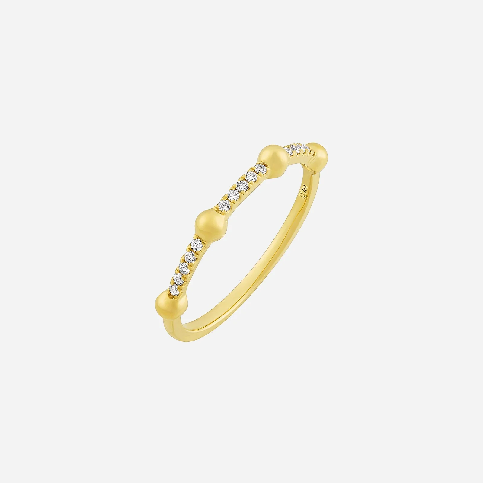 Line of Light Diamond Ring in Yellow Gold (ADIAGROUP253V1100A)