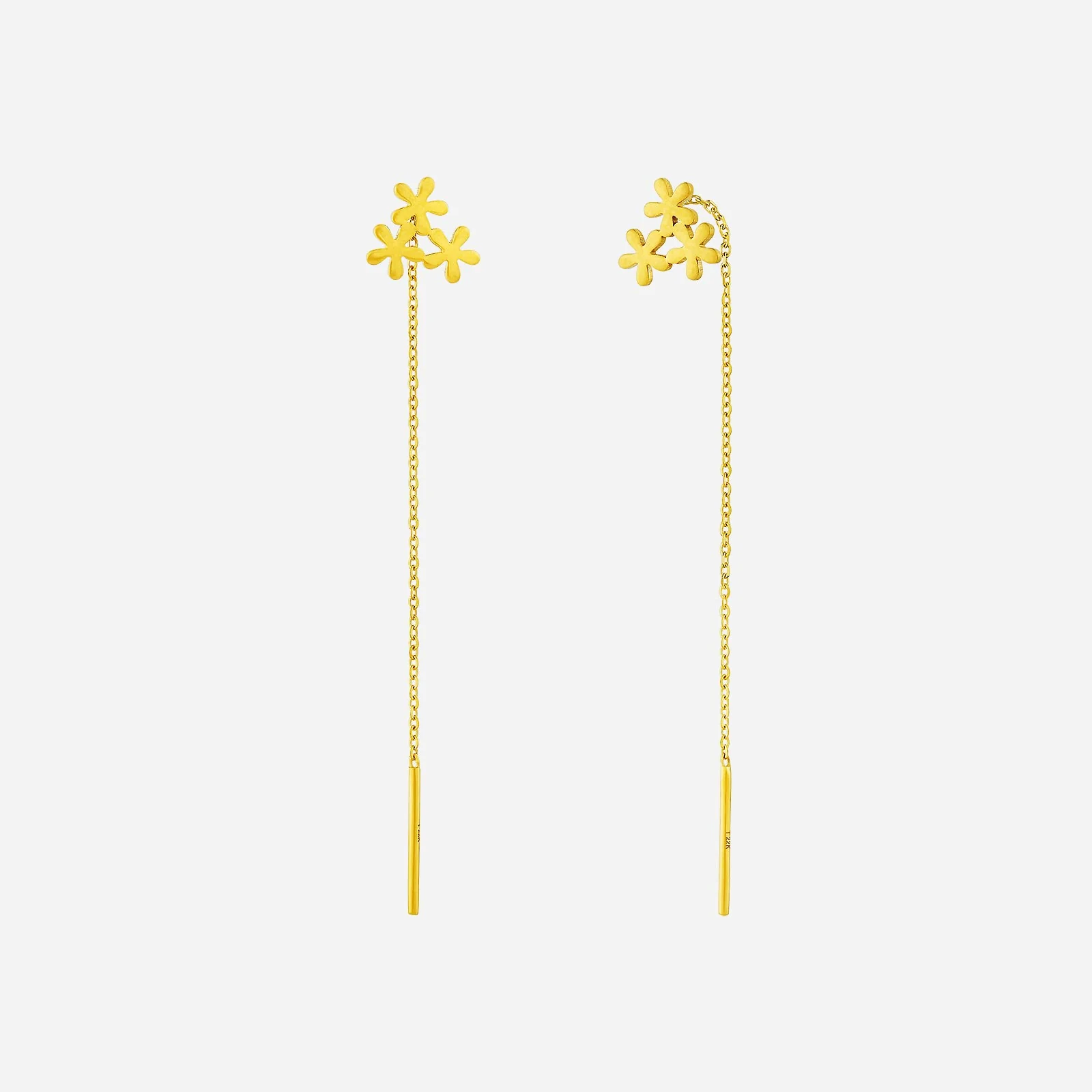 Little Blossom Threader in Yellow Gold (H22KFREESTYLE1789A)