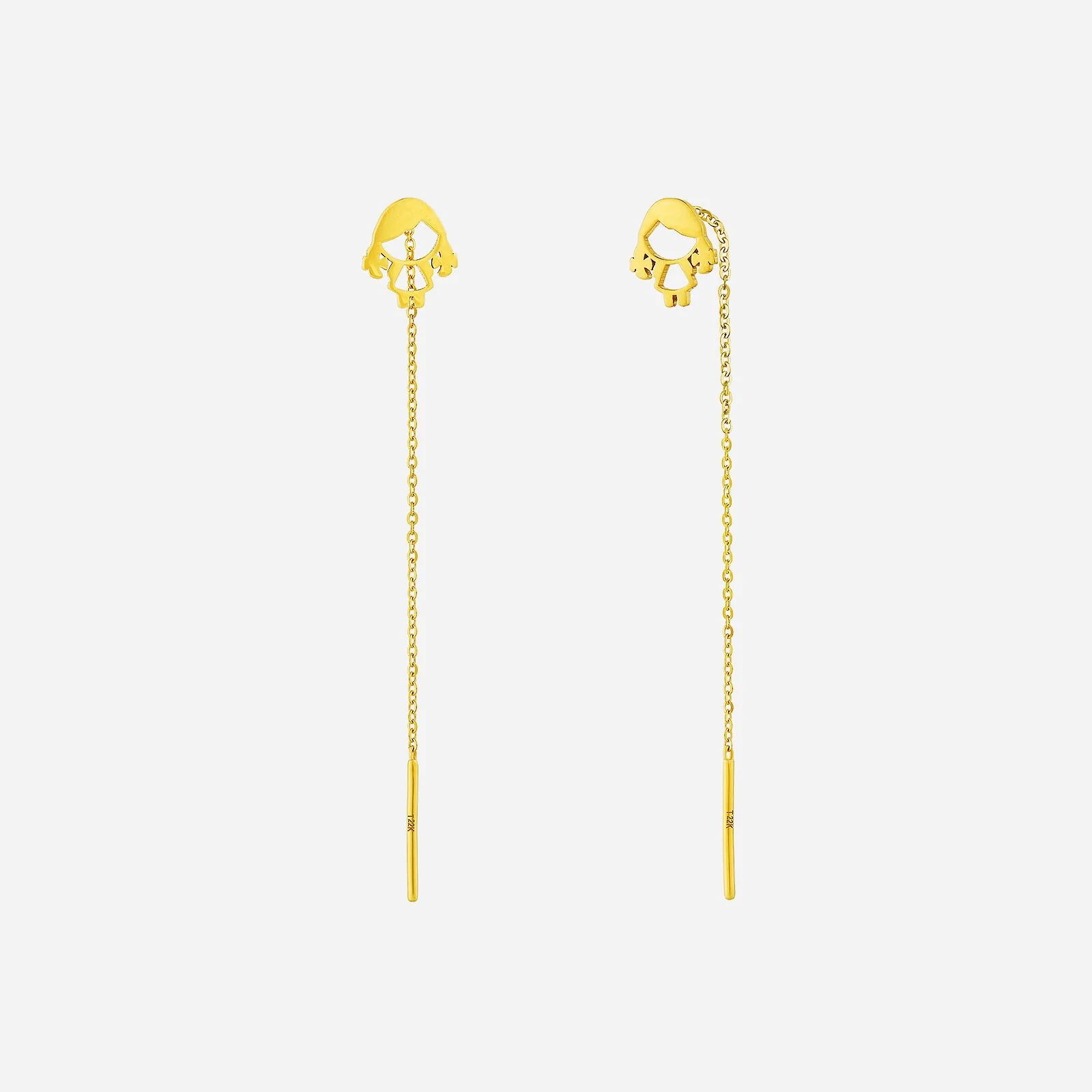Little Girl Threader in Yellow Gold (H22KFREESTYLE1788A)