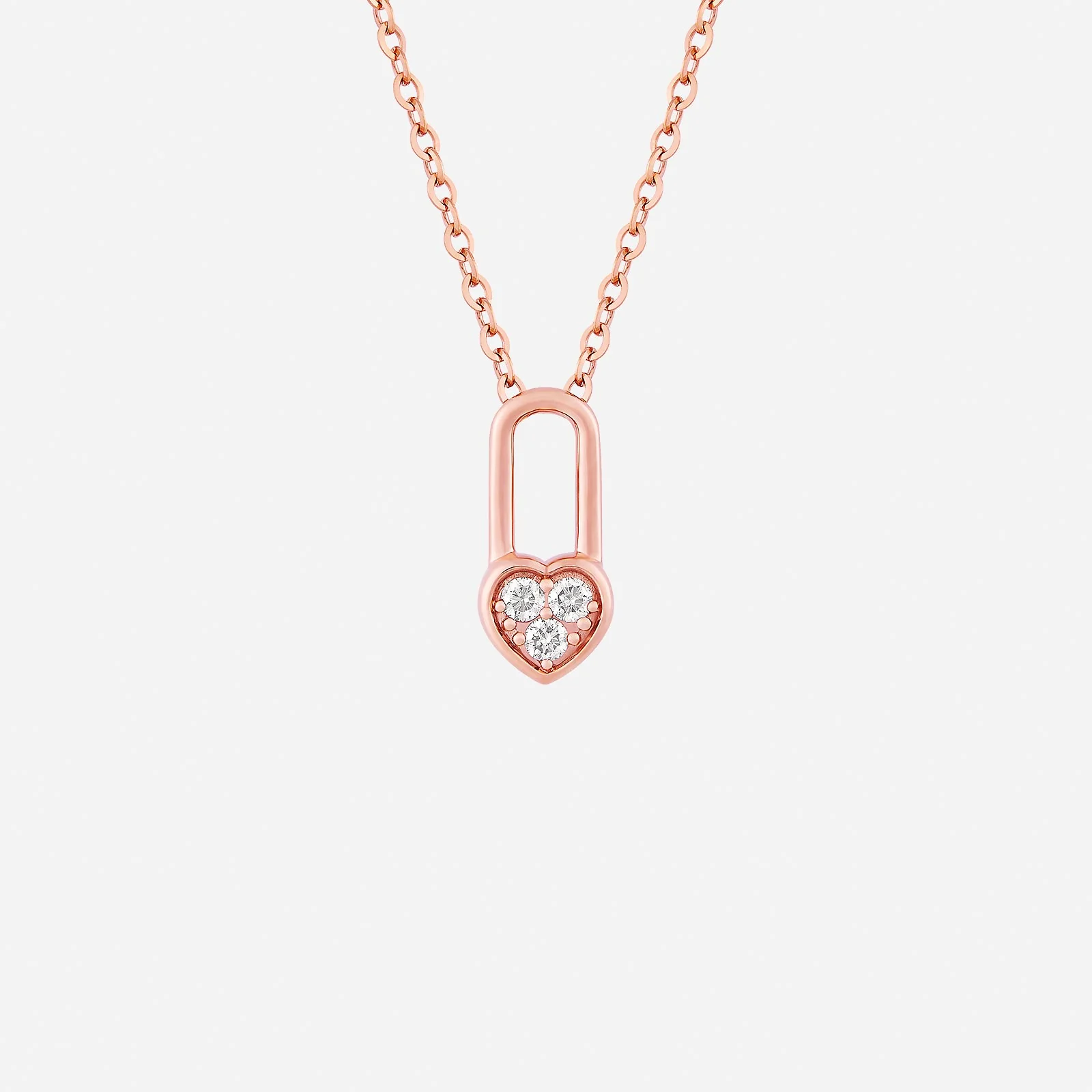 Lock of Love Diamond Pendant in Rose Gold (GDIAGROUP255V1838A)