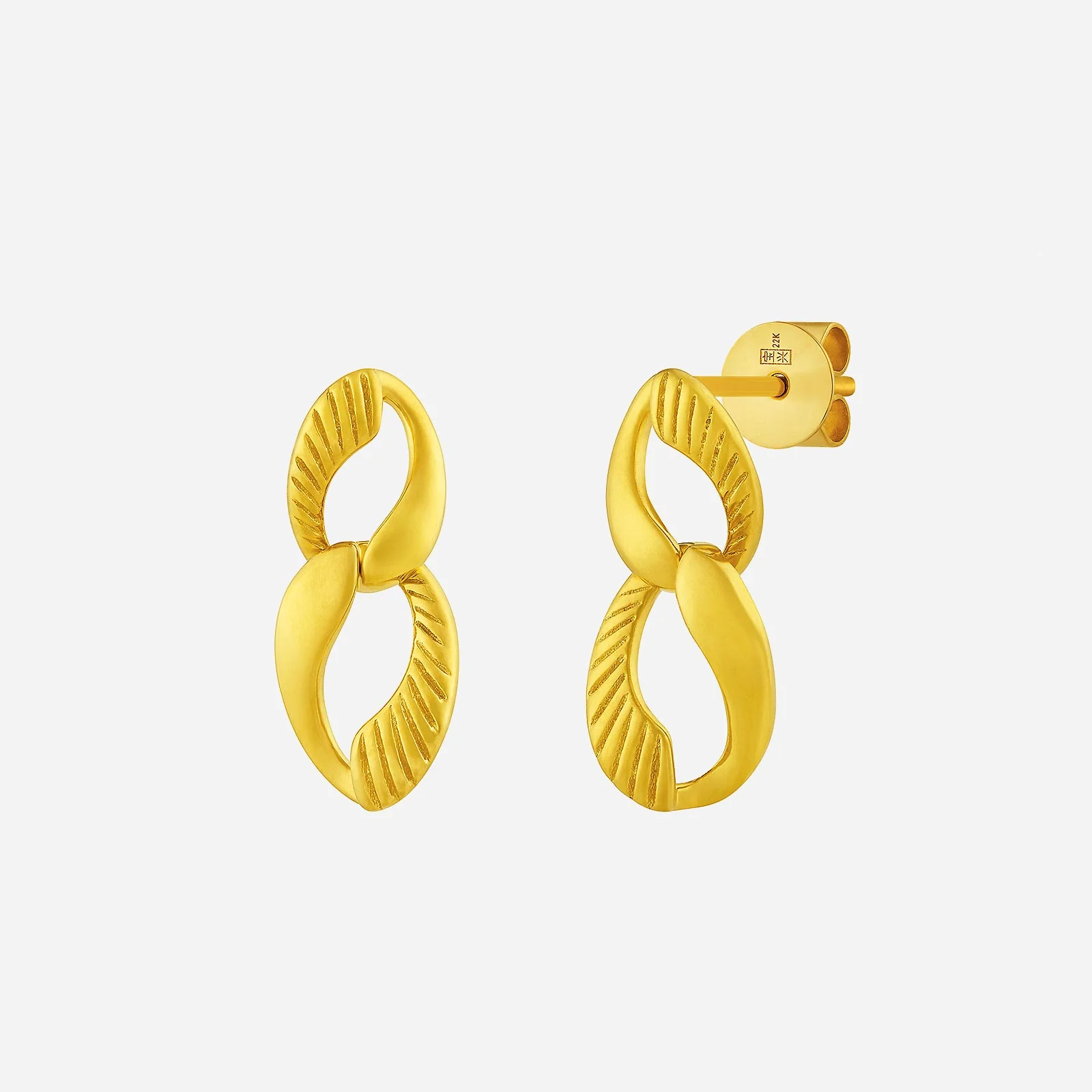 Loop Dangling Earrings in Yellow Gold (H22KSTYLE1579A)