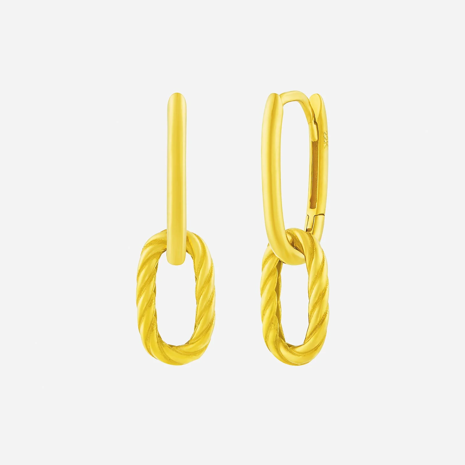 Loop Link Huggie in Yellow Gold (H22KSTYLE1617A)