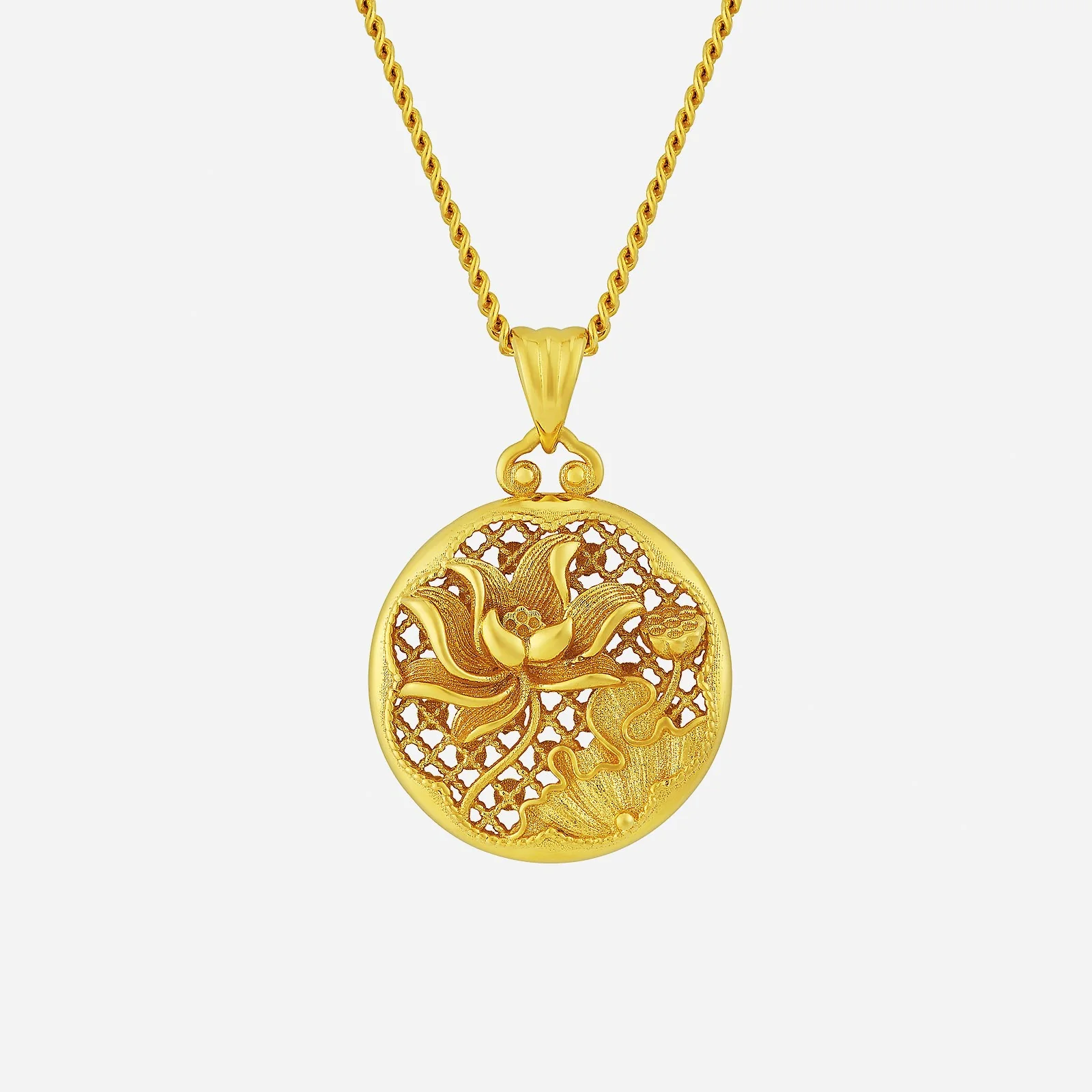 Lotus Pendant in Yellow Gold (G22KSTYLE1585A)