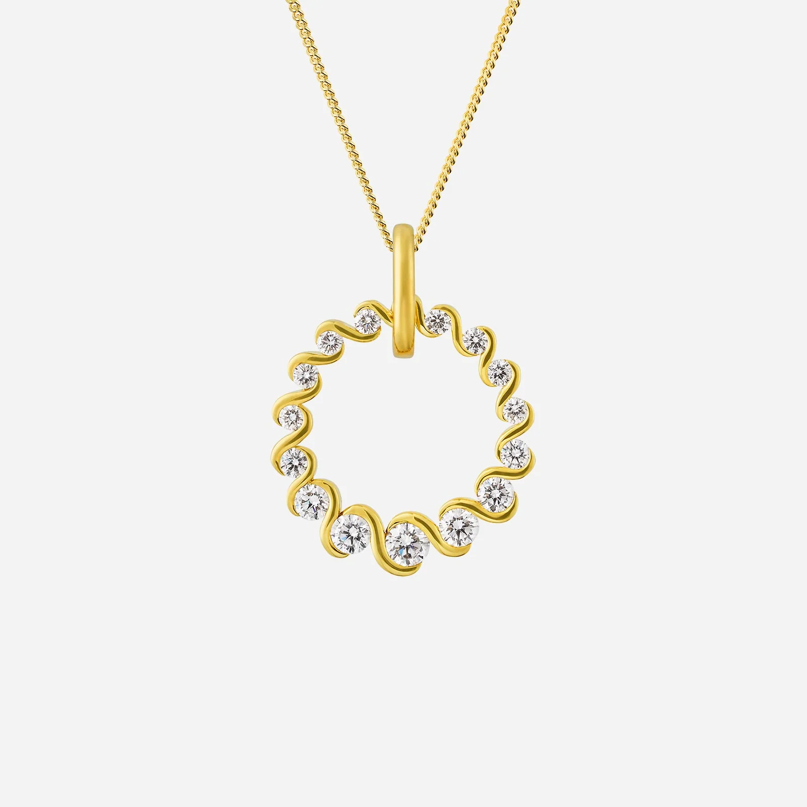 Love Journey Diamond Pendant in Yellow Gold (GLOVEJOURNEY0350A)