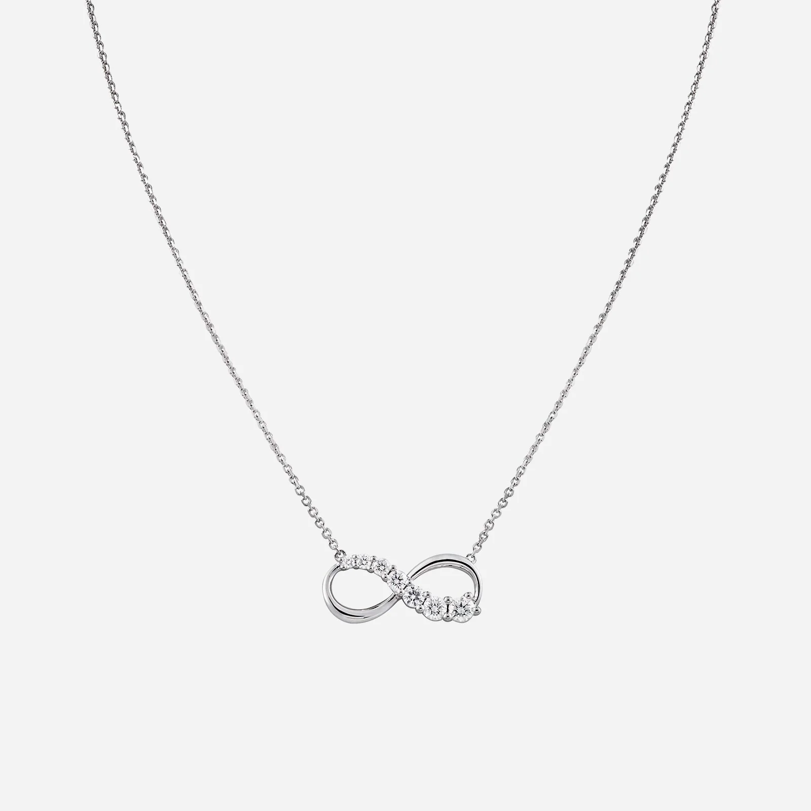 Love Journey Infinity Diamond Necklace in White Gold (FLOVEJOURNEY0248A)