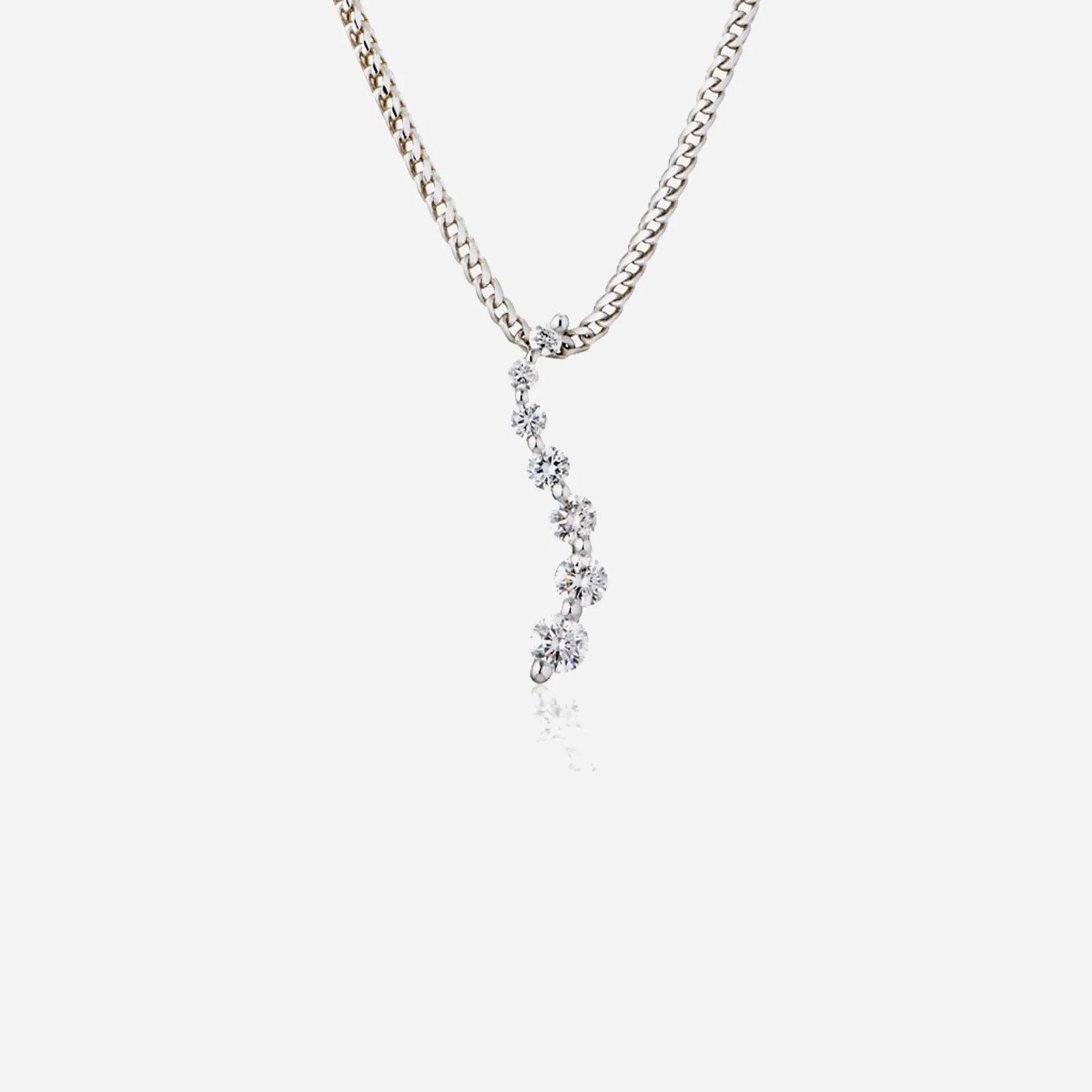 Love Journey Slither Diamond Pendant in White Gold (GLOVEJ106G0002A)