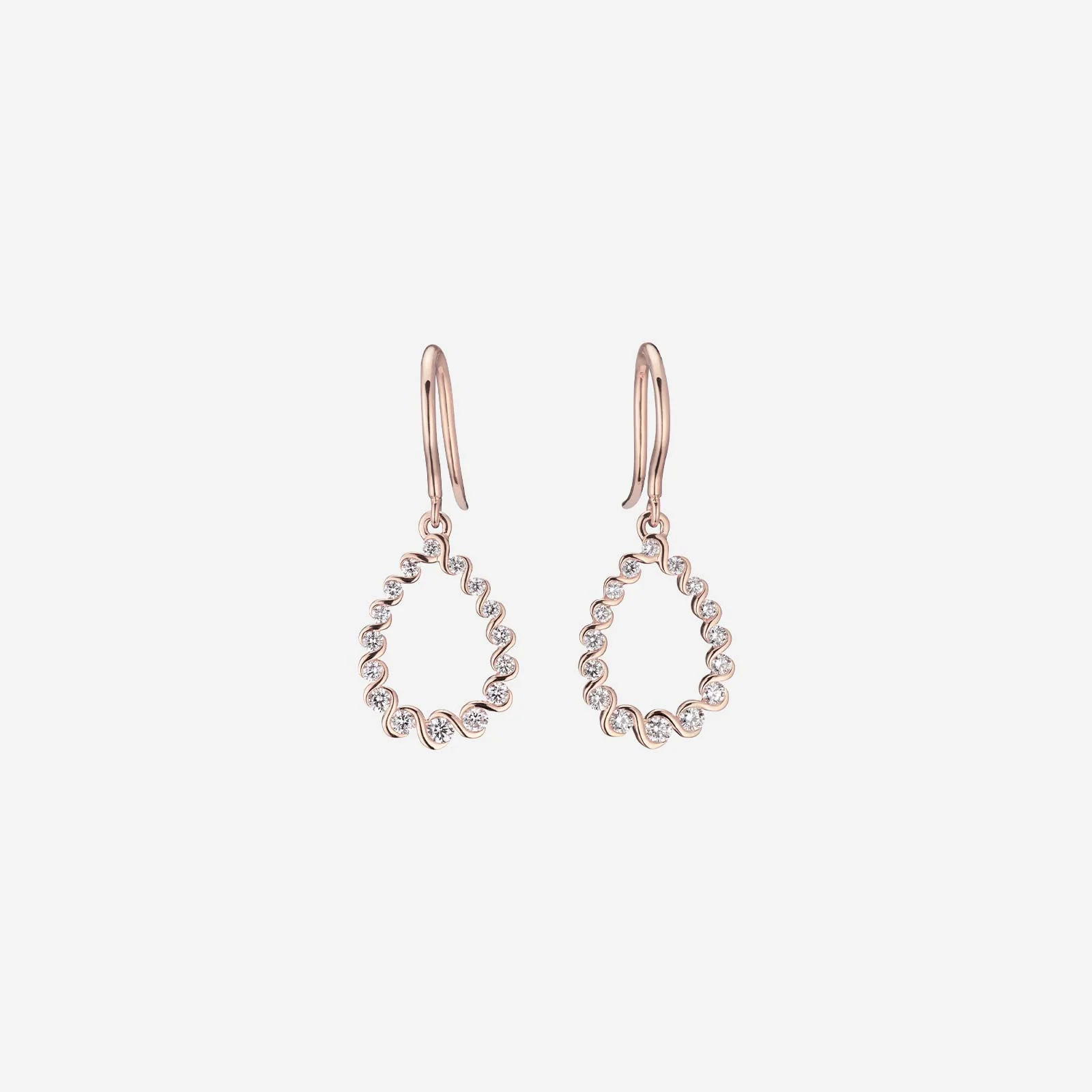 Love Journey Teardrop Diamond Earrings in Rose Gold (HLOVEJOURNEY0486A)