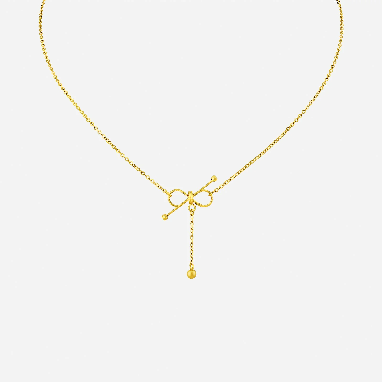 Love Knot Necklace in Yellow Gold (F22KFREESTYLE0513A)