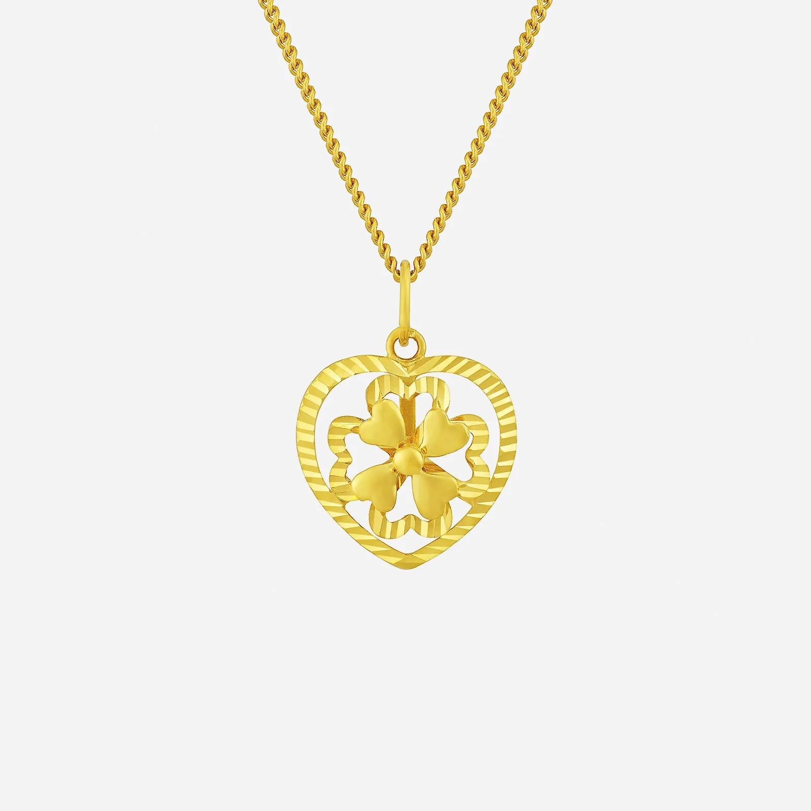 Lucky Clover Pendant in Yellow Gold (G22KSTYLE1580A)