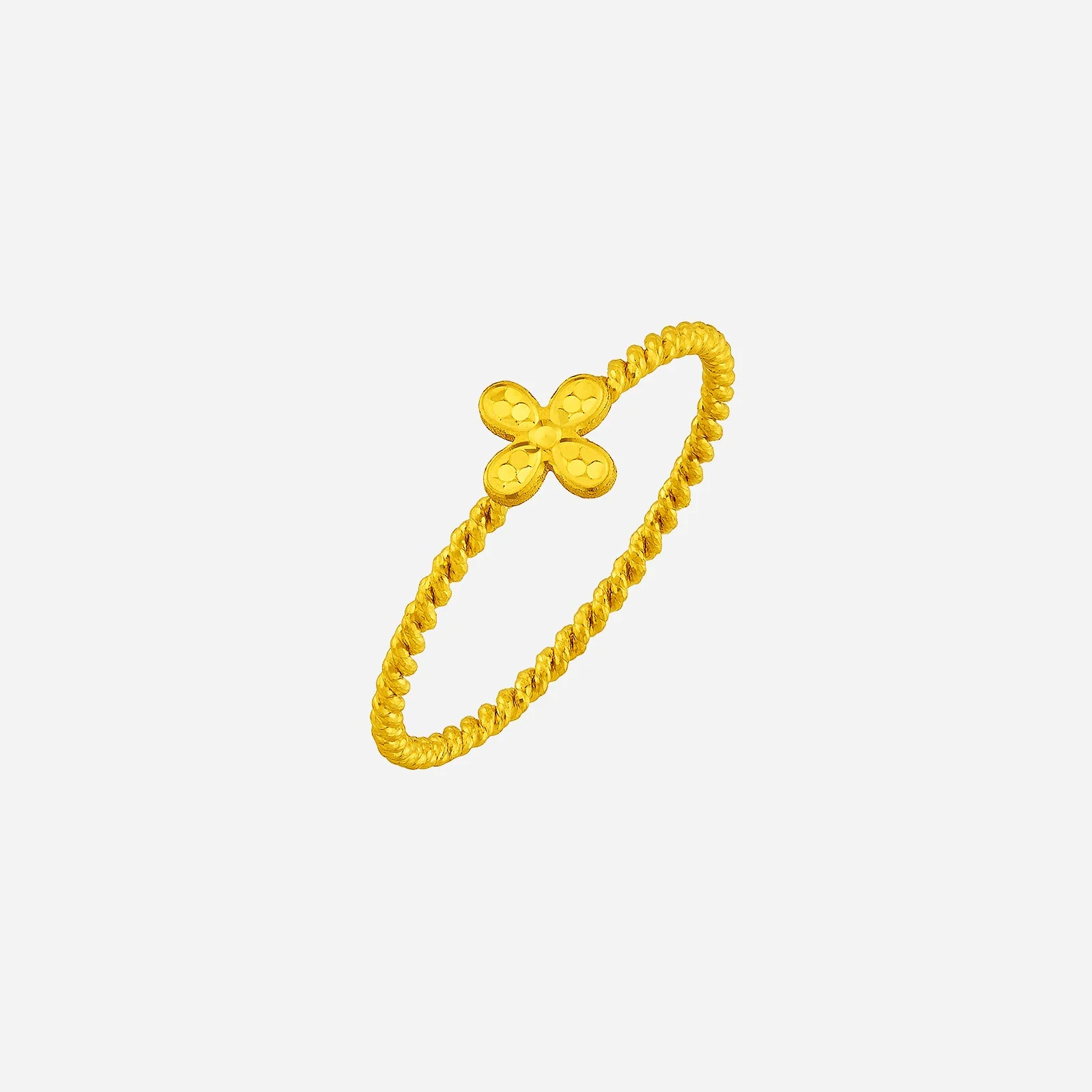 Lucky Clover Ring in Yellow Gold (A999STYLE1158A)