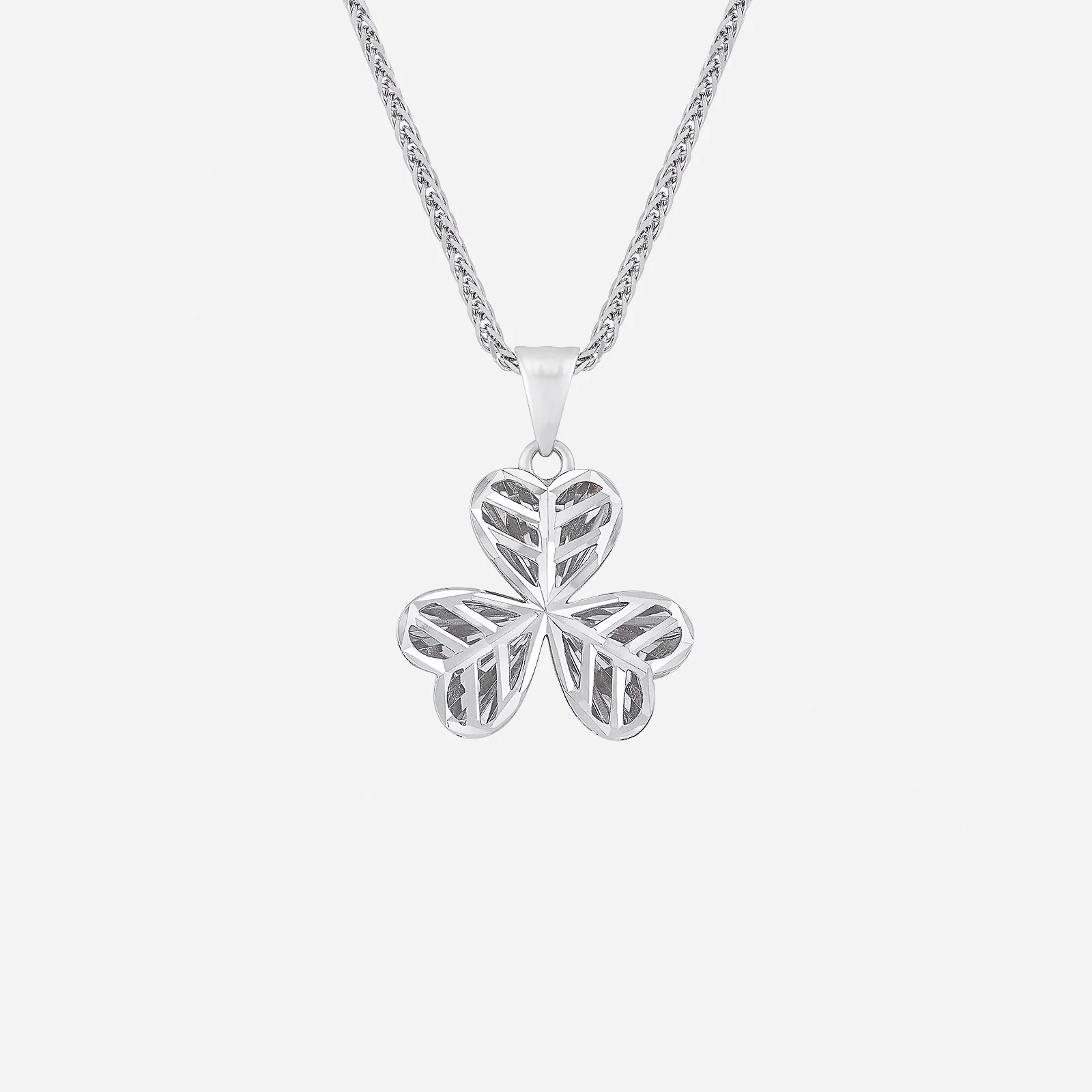 Lucky Leaf Pendant in White Gold (G750STYLE1635A)