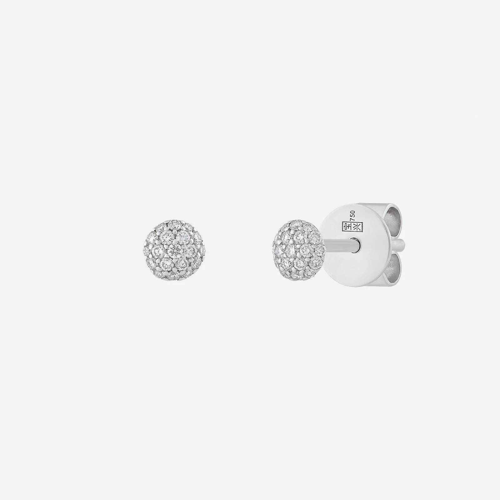 Lustrous Spheres Diamond Earrings in White Gold (HDIASTYLE1625A)