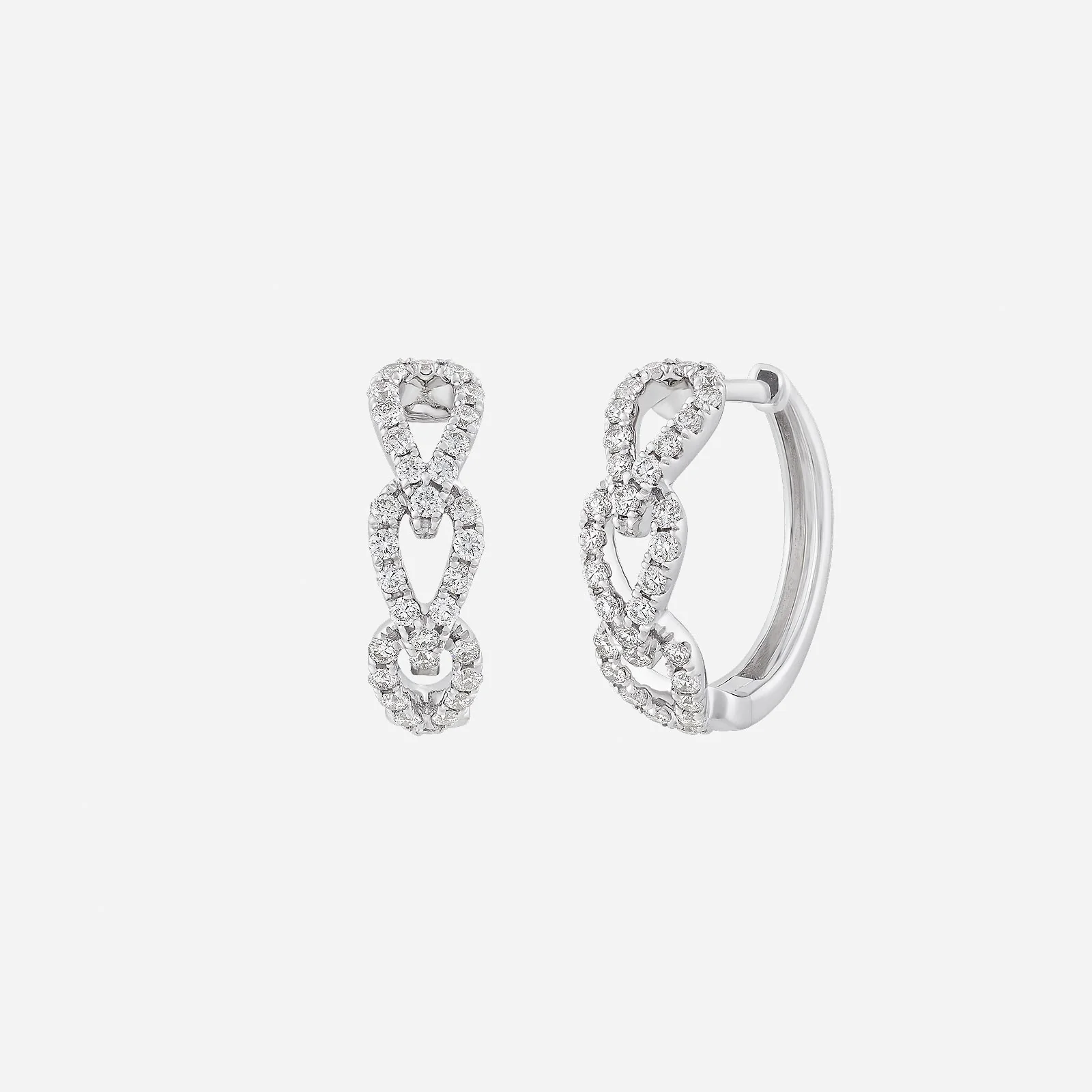 Lustrous Weave Diamond Earrings in White Gold (HDIASTYLE1658A)