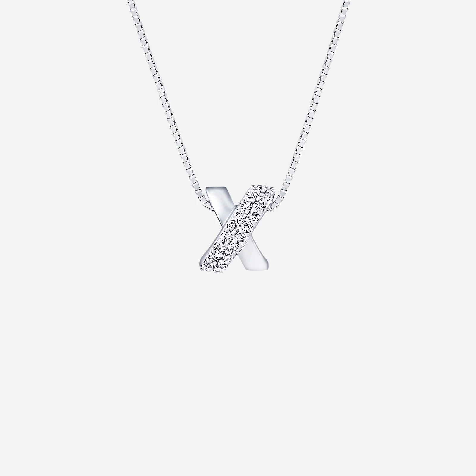 Luxe Shine Cross Diamond Pendant in White Gold (GDIAGROUP240V1826A)