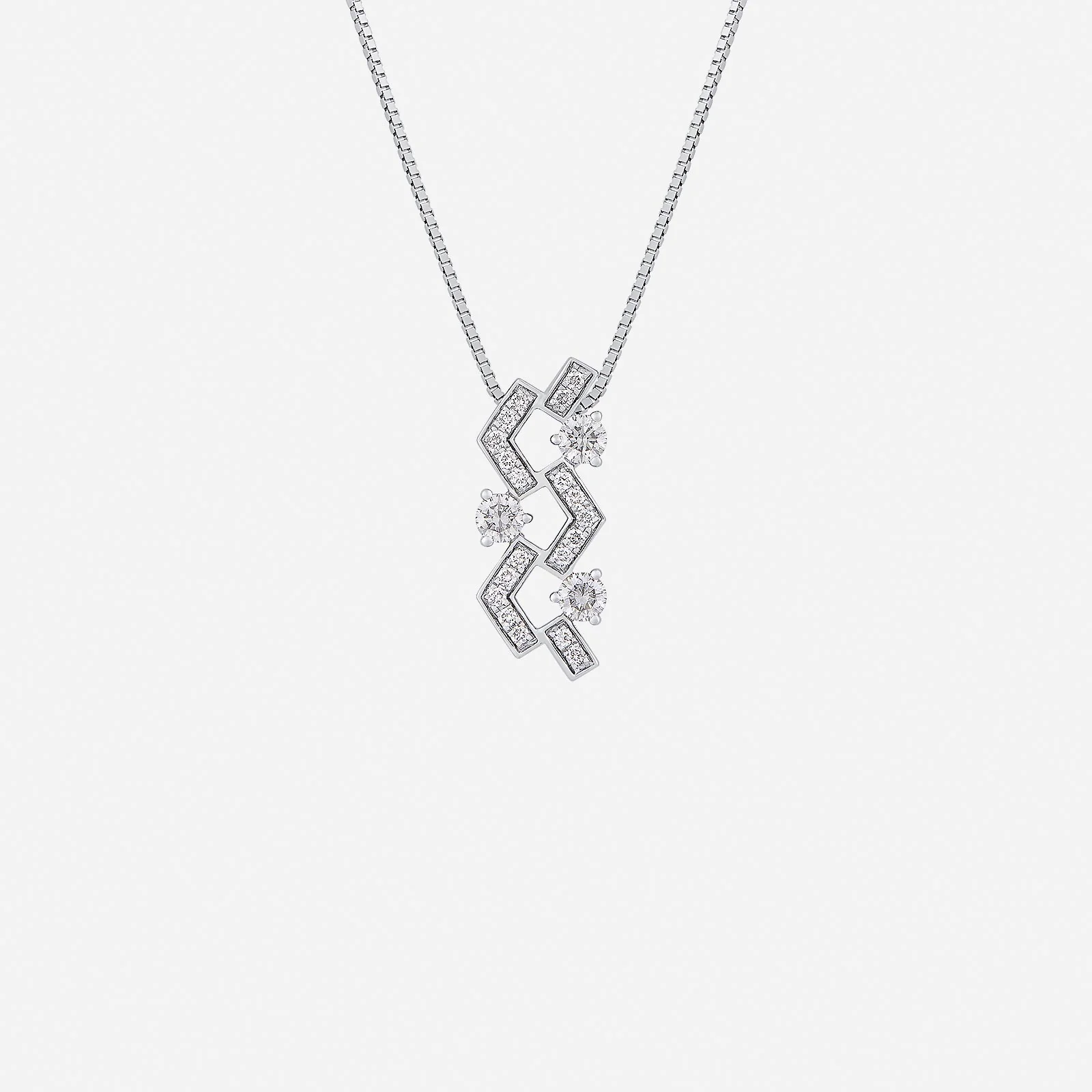 Luxe Symmetry Diamond Pendant in White Gold (GDIAGROUP254V1837A)