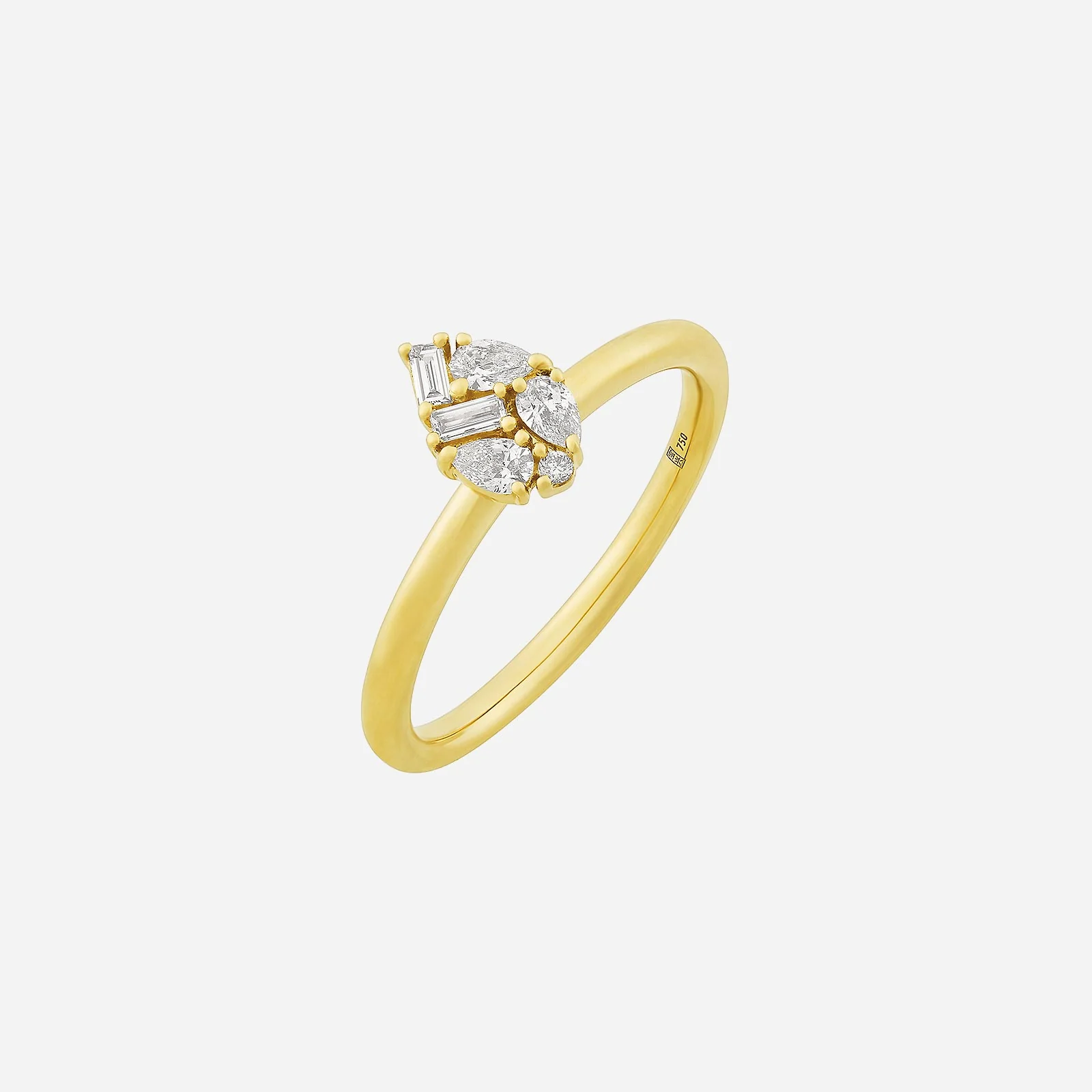 Moonlit Dew Diamond Ring in Yellow Gold (ADIAGROUP248V1091A)