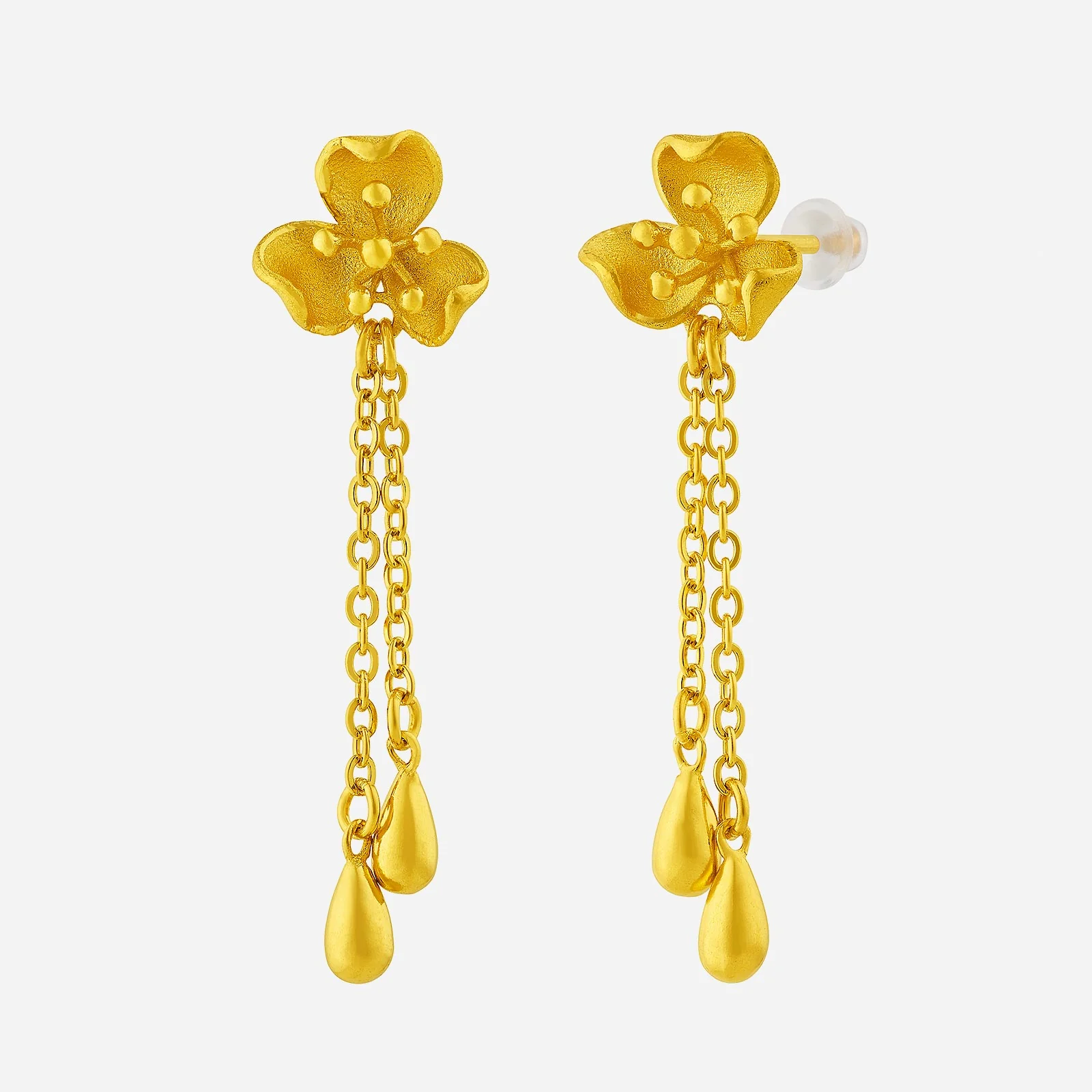 Nemophila Earrings in Yellow Gold (H999GROUP140V1382A)