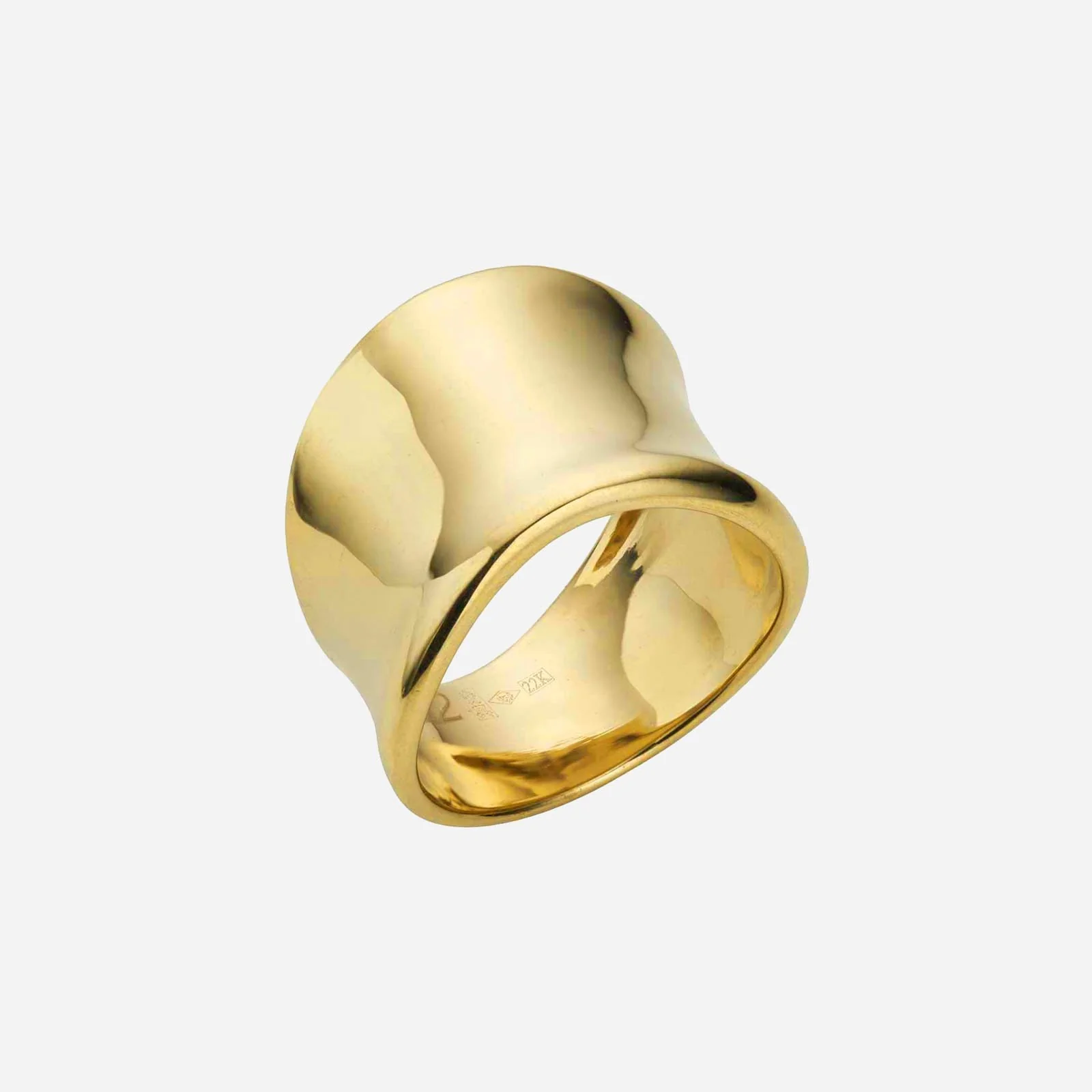 ORO22 Concave Ring in Yellow Gold (AORO22012H0002A)