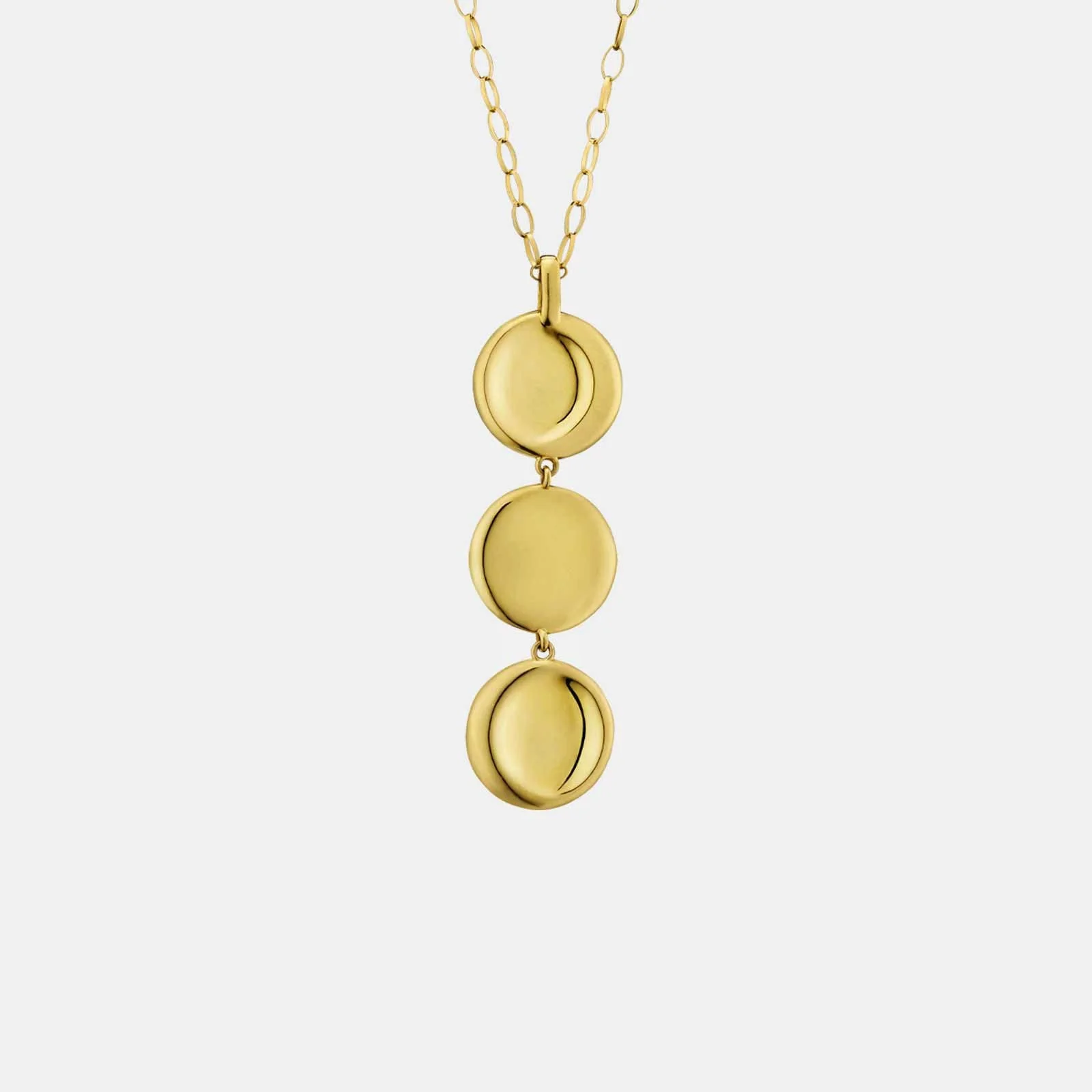 ORO22 Eclipse Tiered Pendant in Yellow Gold (GGORO22089V0940A)