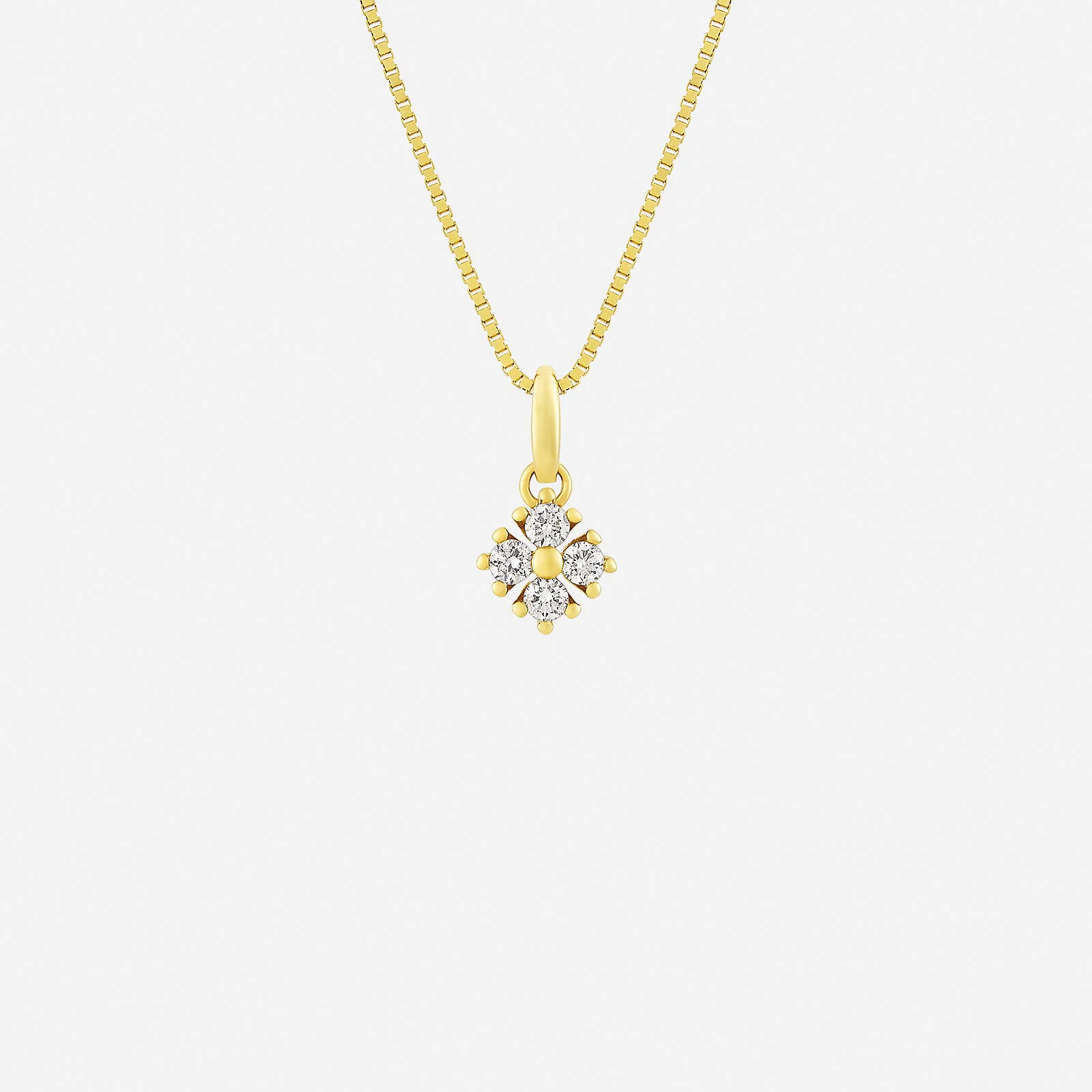 Osmanthus Diamond Pendant in Yellow Gold (GDIAGROUP218V1763A)