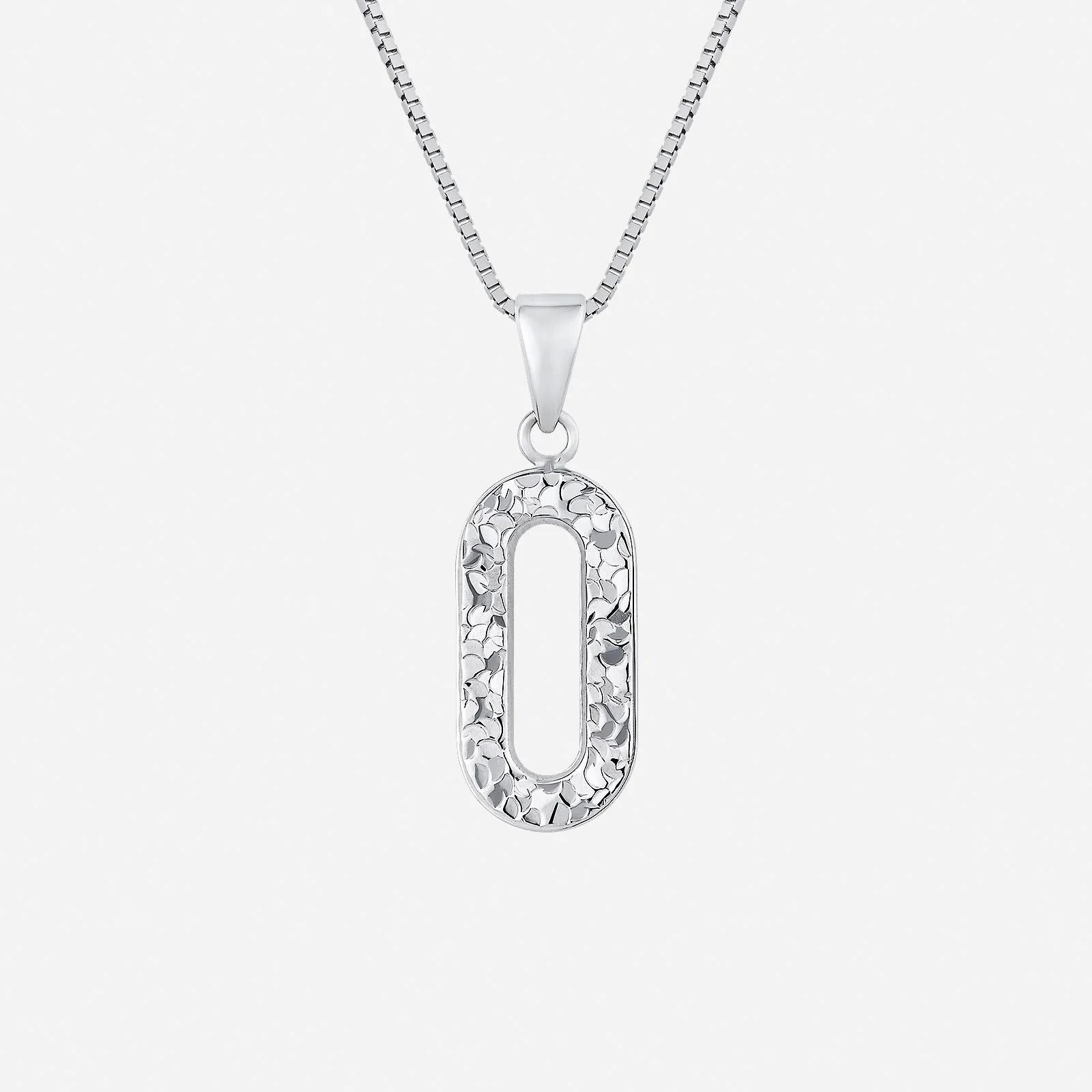 Oval Pendant in White Gold (G750STYLE1515A)