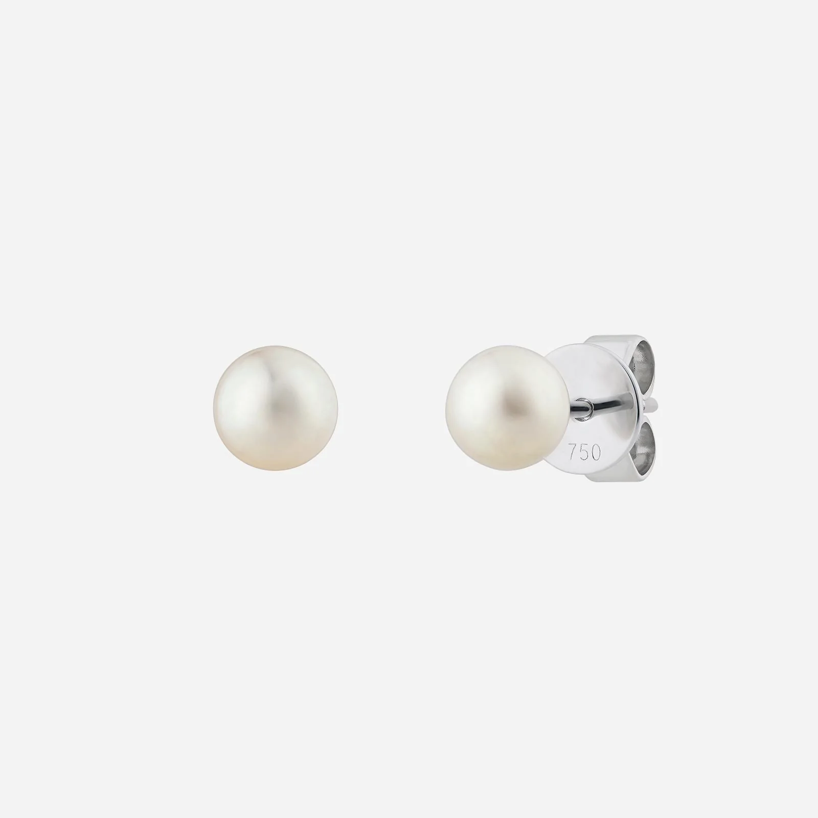 Pearl Sonata Earrings in White Gold (HPRLSOLIT0980A)