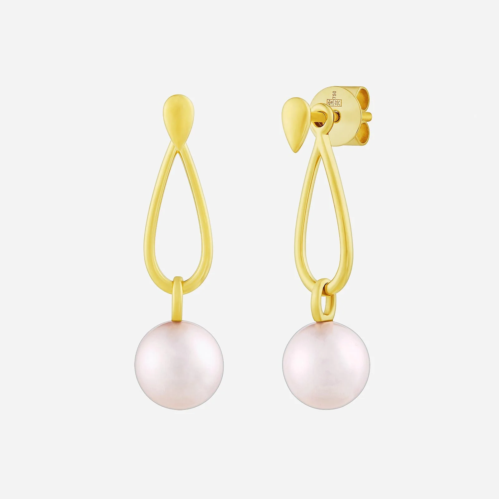 Pearl Earrings in Yellow Gold (HPRLSTYLE1587A)