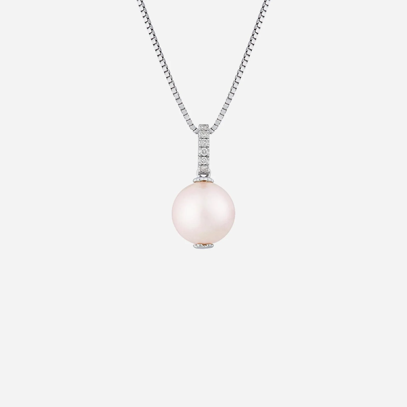 Pearl Pendant with Diamond in White Gold (GPRLGROUP119V1472A)