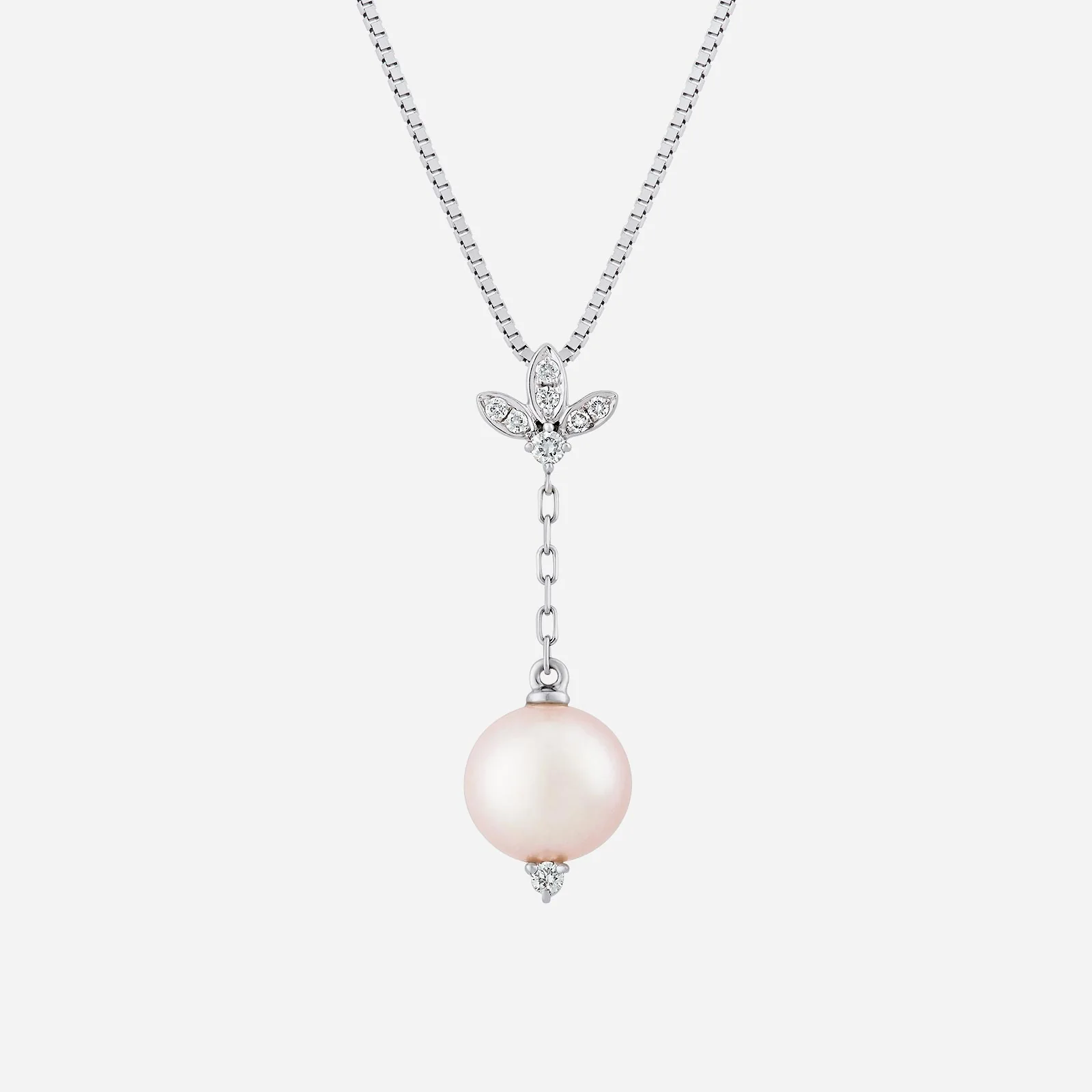 Pearl Pendant with Diamond in White Gold (GPRLGROUP120V1473A)