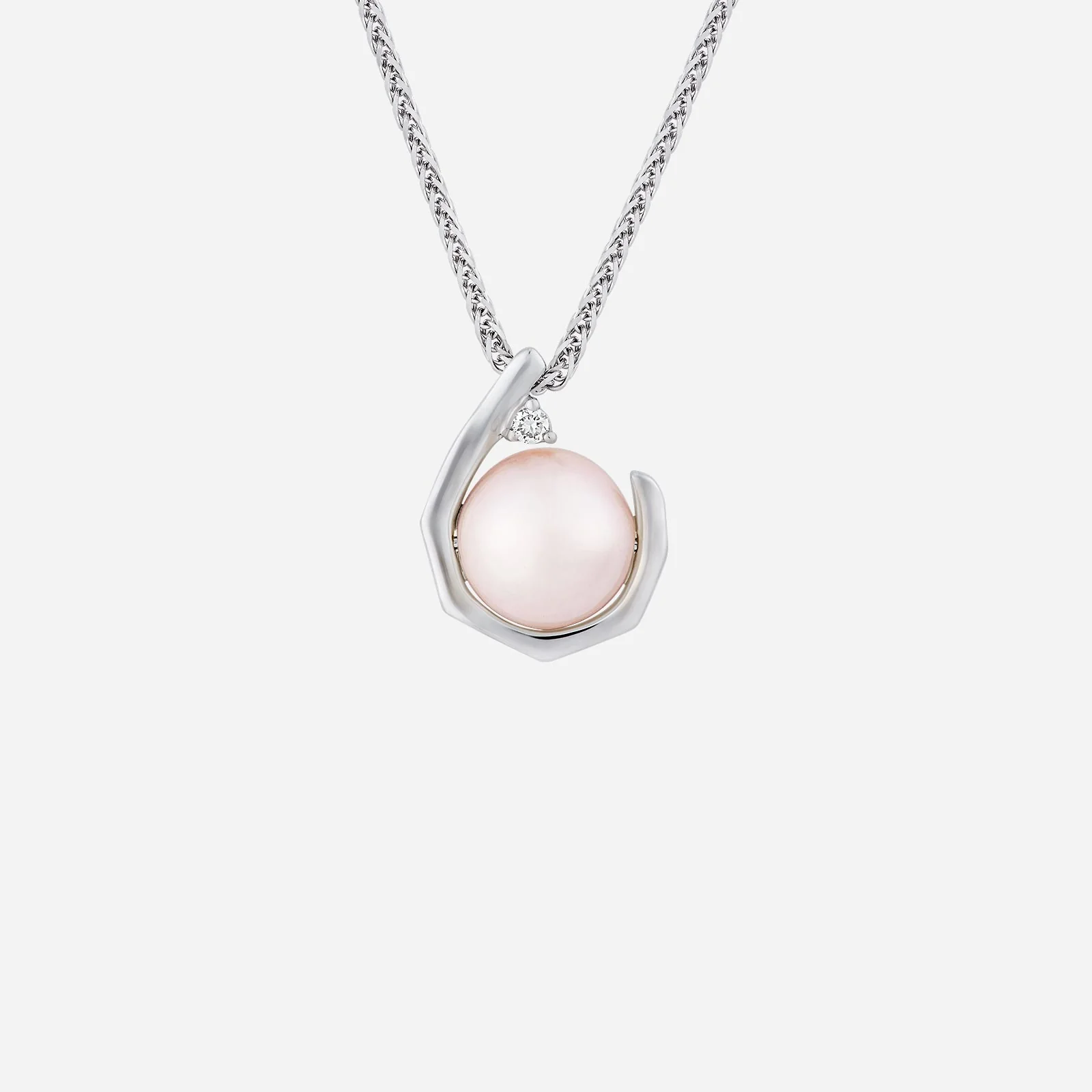Pearl Pendant with Diamond in White Gold (GPRLGROUP123V1478A)