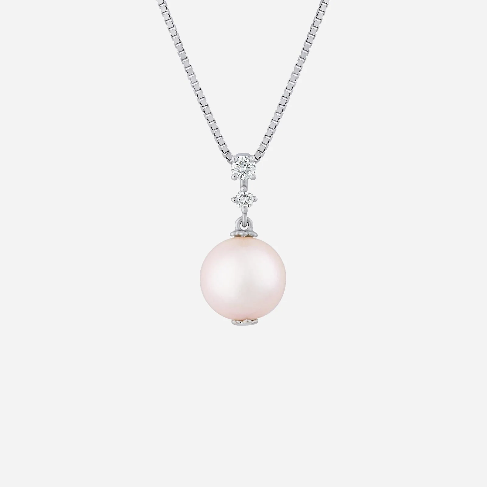 Pearl Pendant with Diamond in White Gold (GPRLGROUP125V1481A)