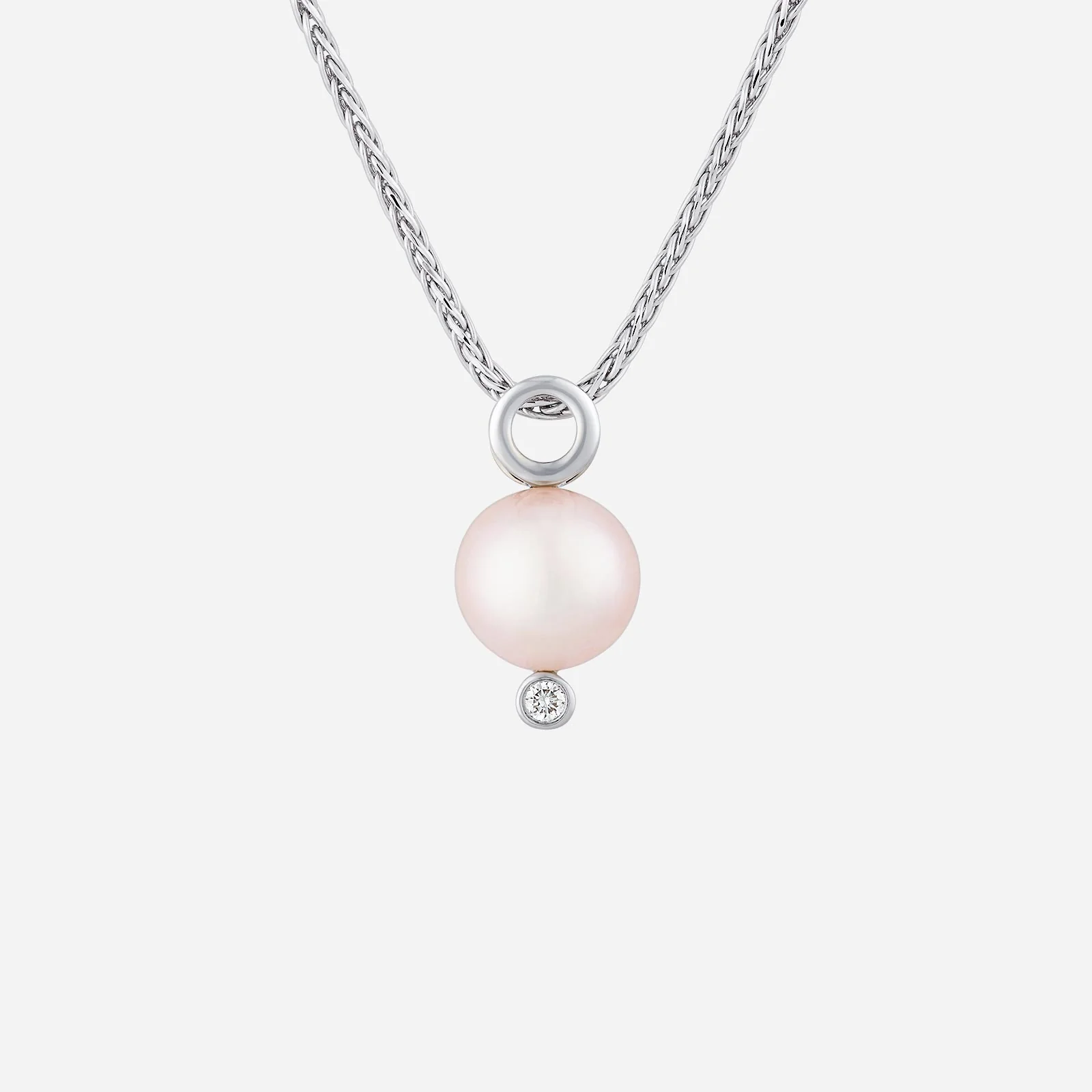Pearl Pendant with Diamond in White Gold (GPRLGROUP126V1482A)