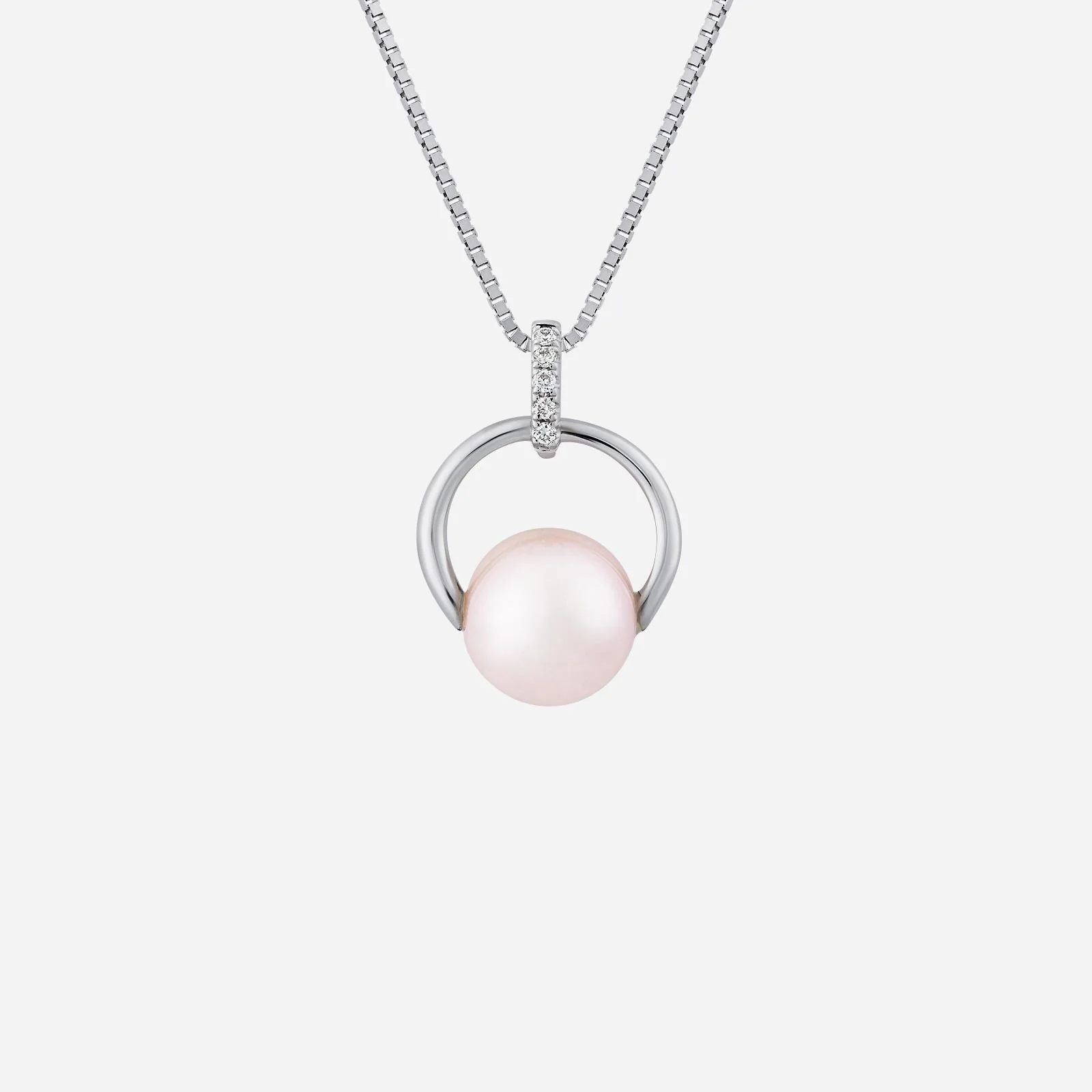 Pearl Pendant with Diamond in White Gold (GPRLSTYLE1471A)